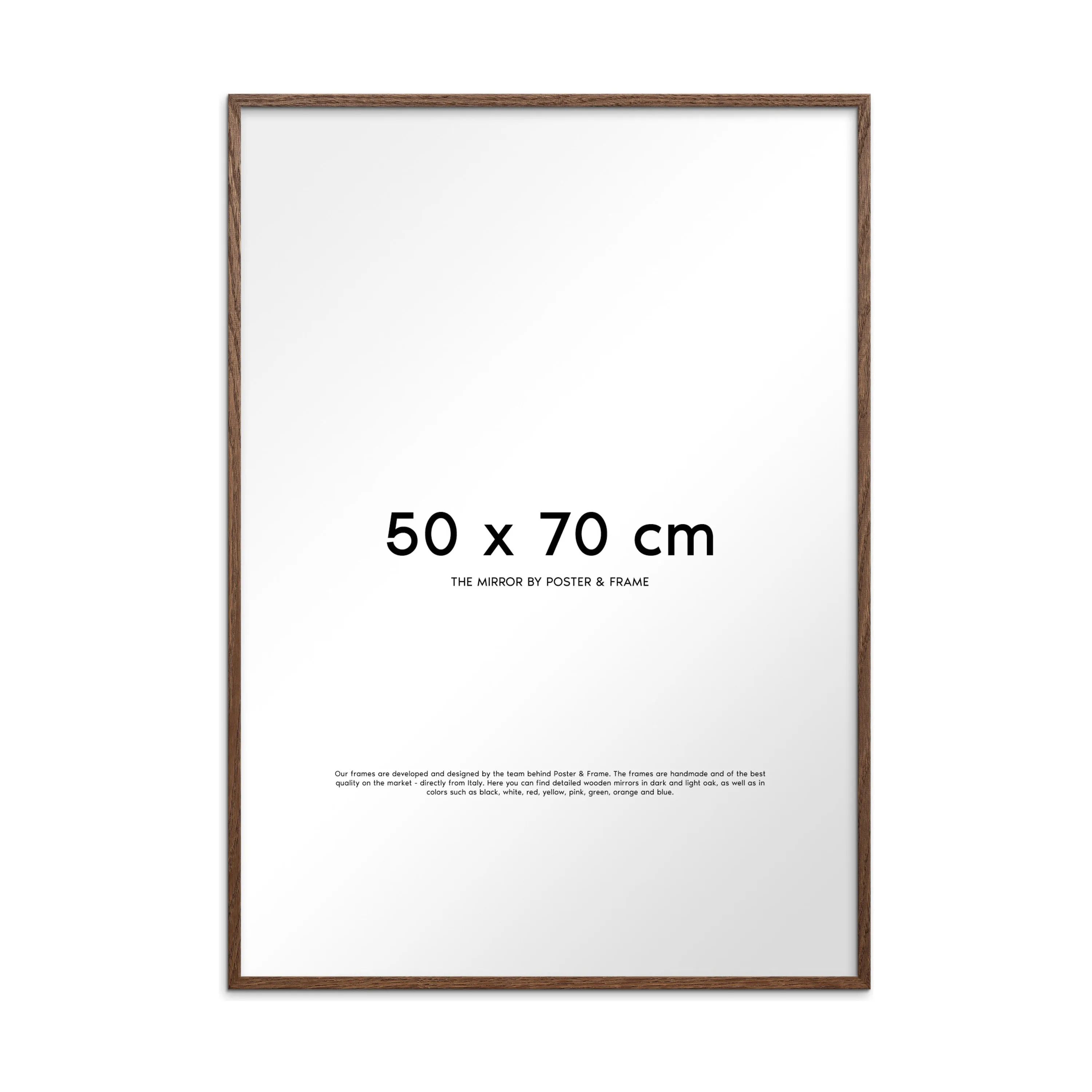 Poster&Frame Spejle Spejl i Dark oak, B50 x L70 cm, 1