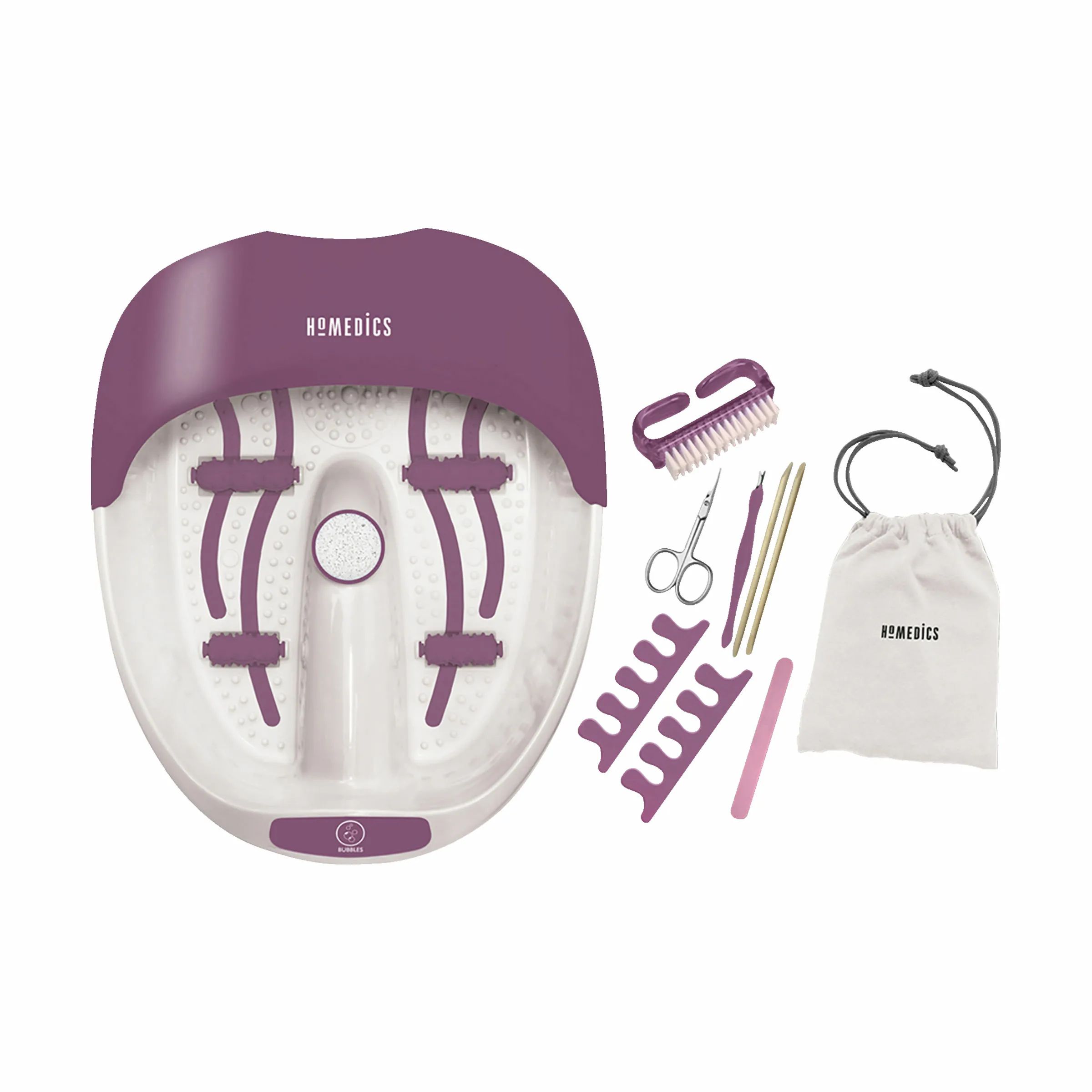 HoMedics Øvrig personlig pleje 3-i-1 Luxury Nail Care Fodspa i Lilla/hvid, 1