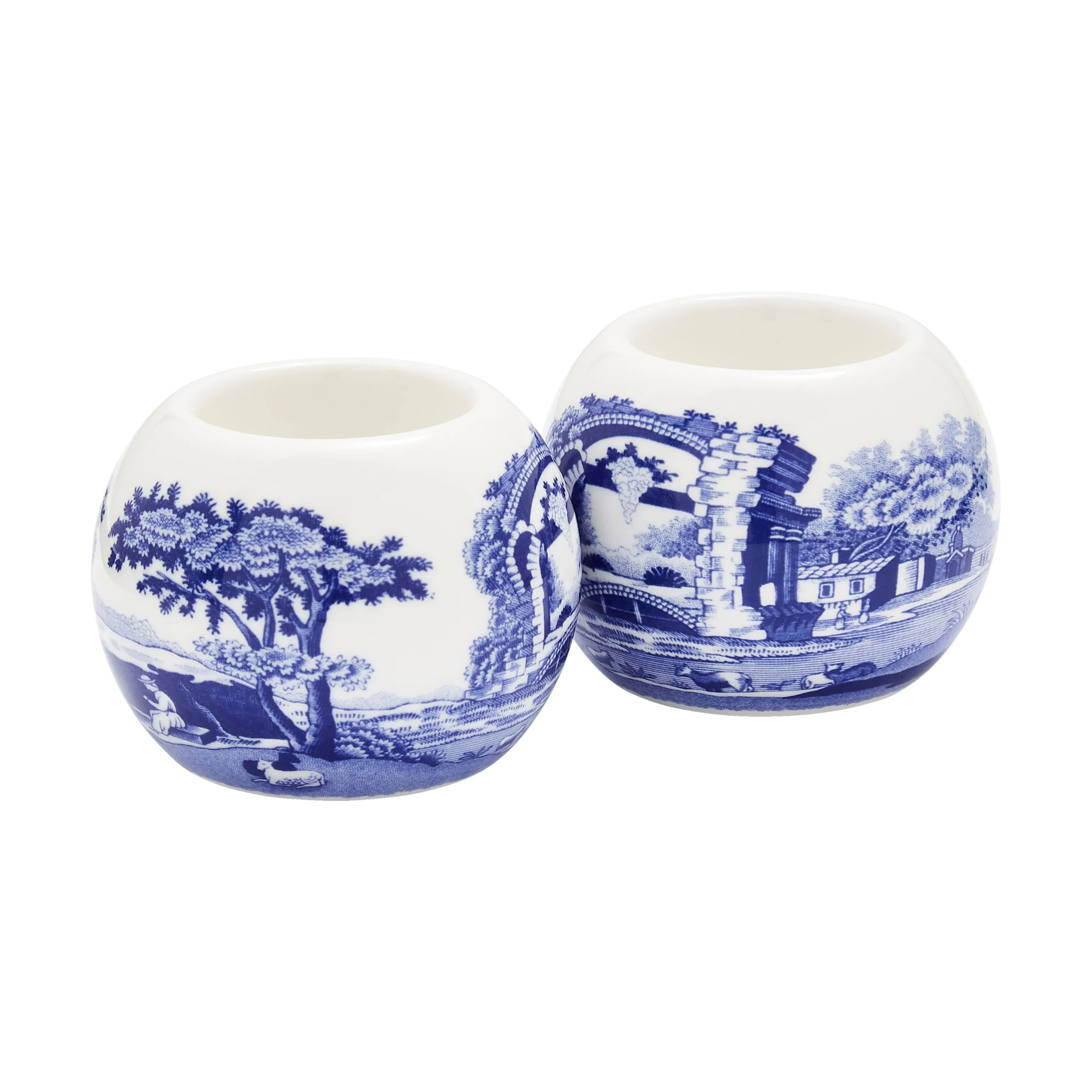 Spode Fyrfadsstage Blue Italian Fyrfadsstage - 2 stk. i blå, 1
