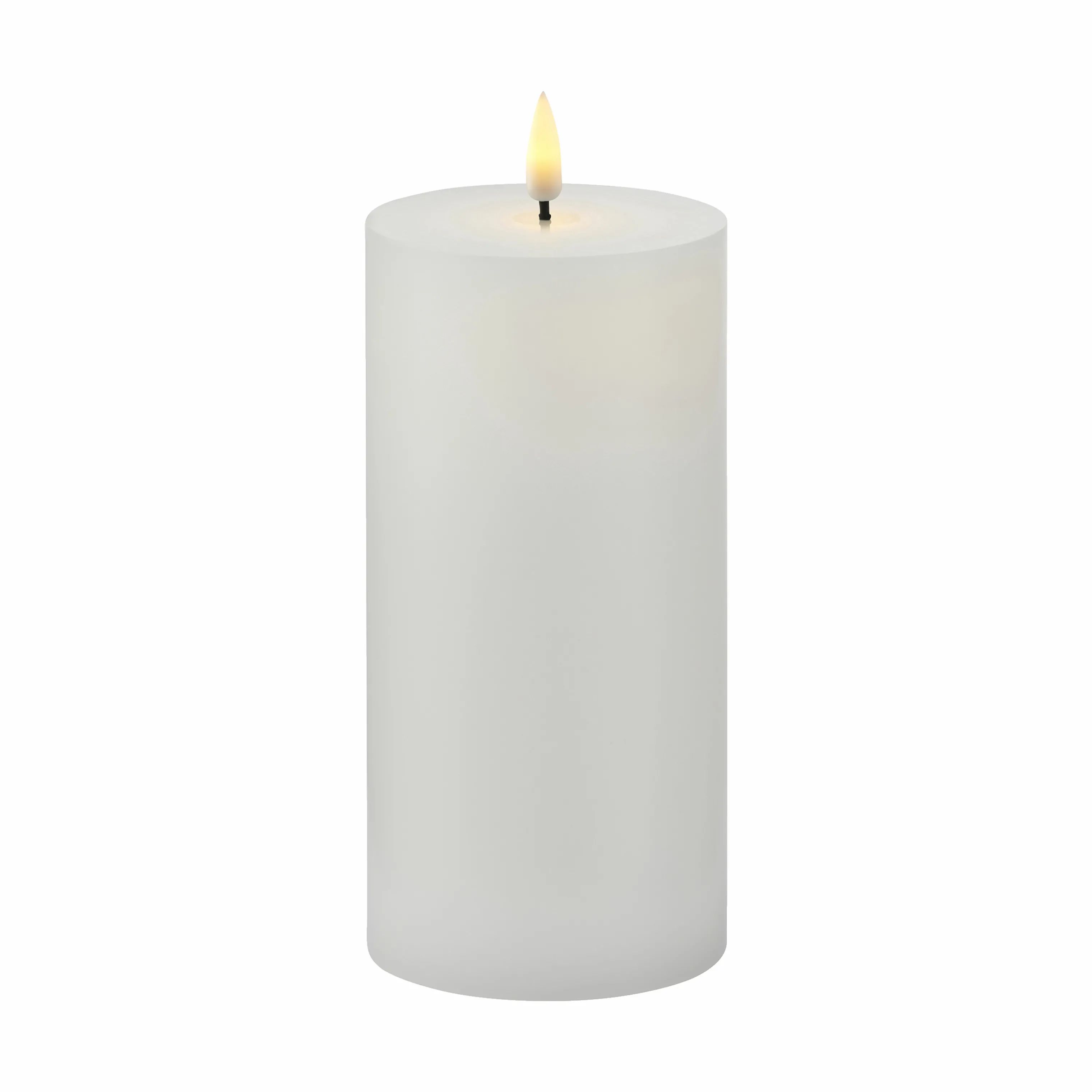 Sirius LED-lys Sille Genopladelig LED Bloklys i Hvid, H15 x Ø7,5 cm, 1