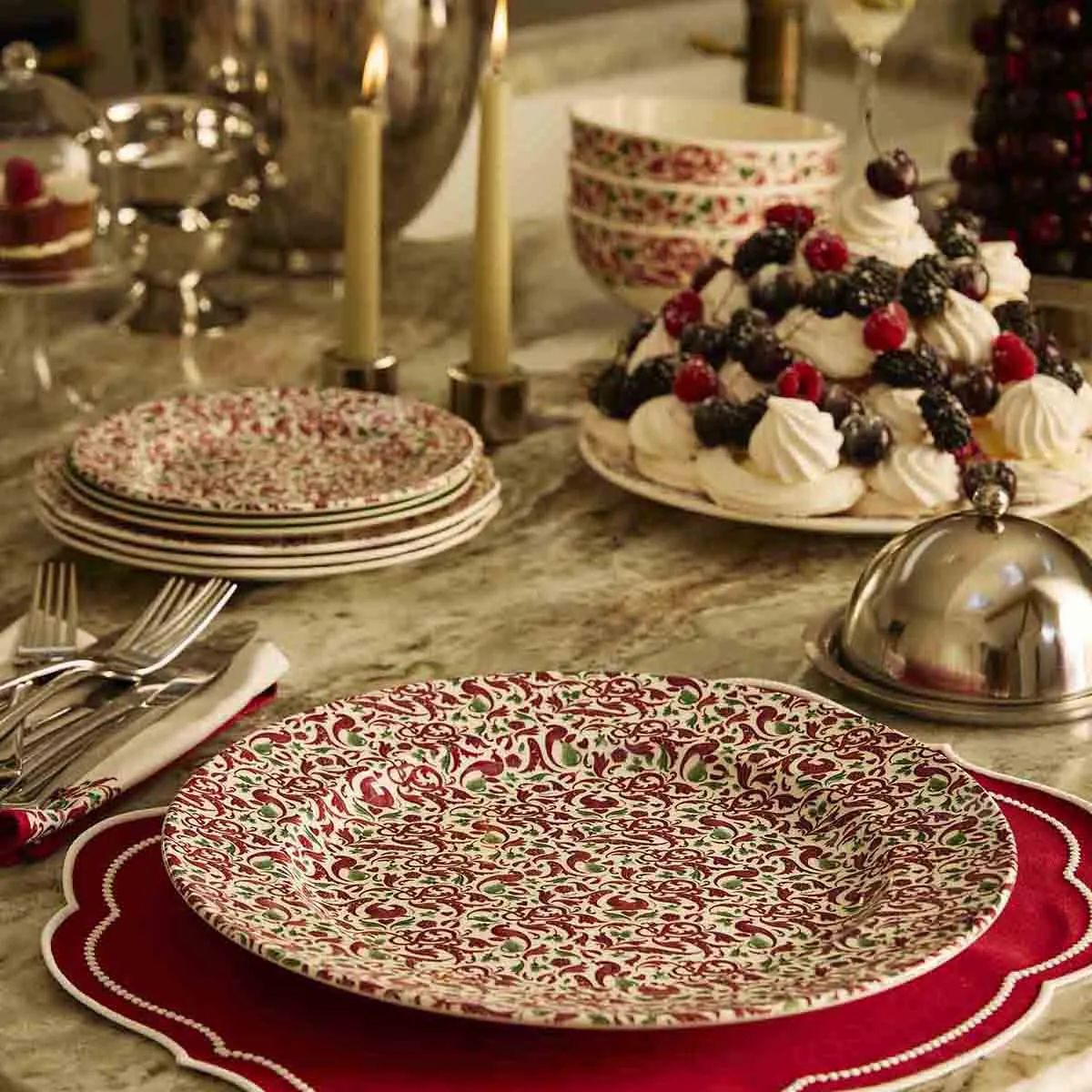 Spode Serveringsfade Yuletide Serveringsfad i Rød/grøn/hvid, 2