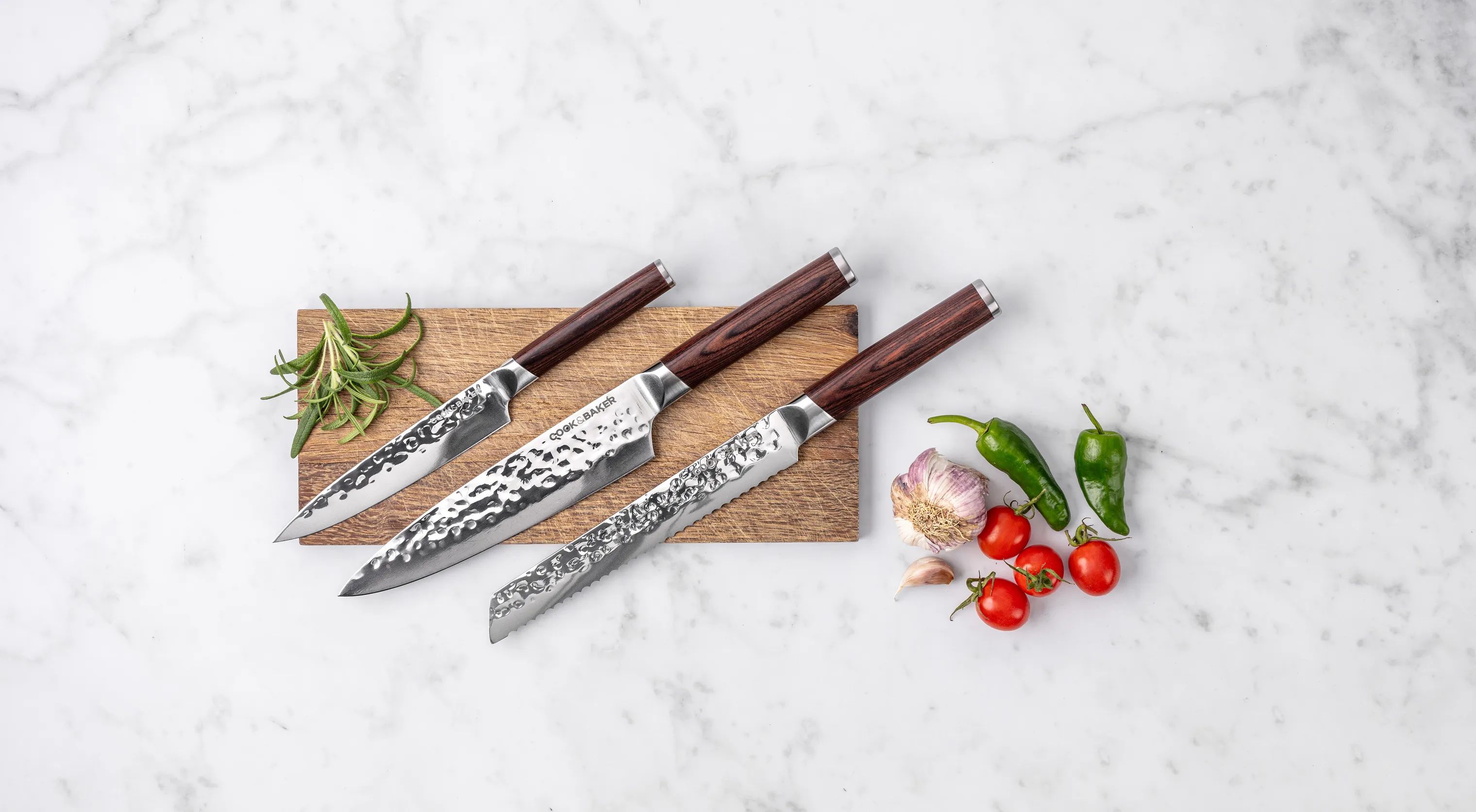 Cook & Baker Knivsæt Knivsæt - 3 stk. i Brun, 2