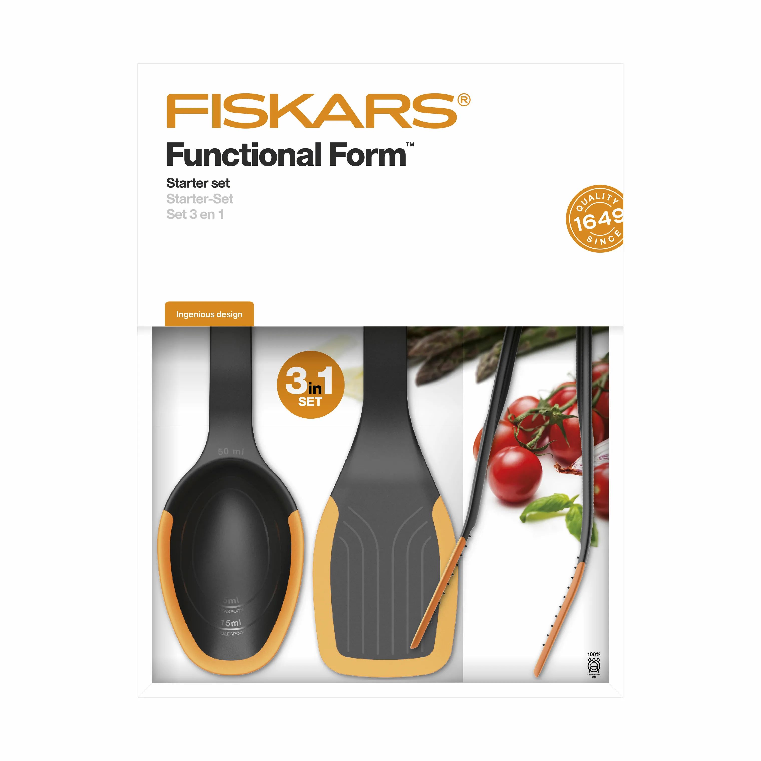 Fiskars Paletknive Køkkensæt - 3 dele i Sort, 3 stk., 1