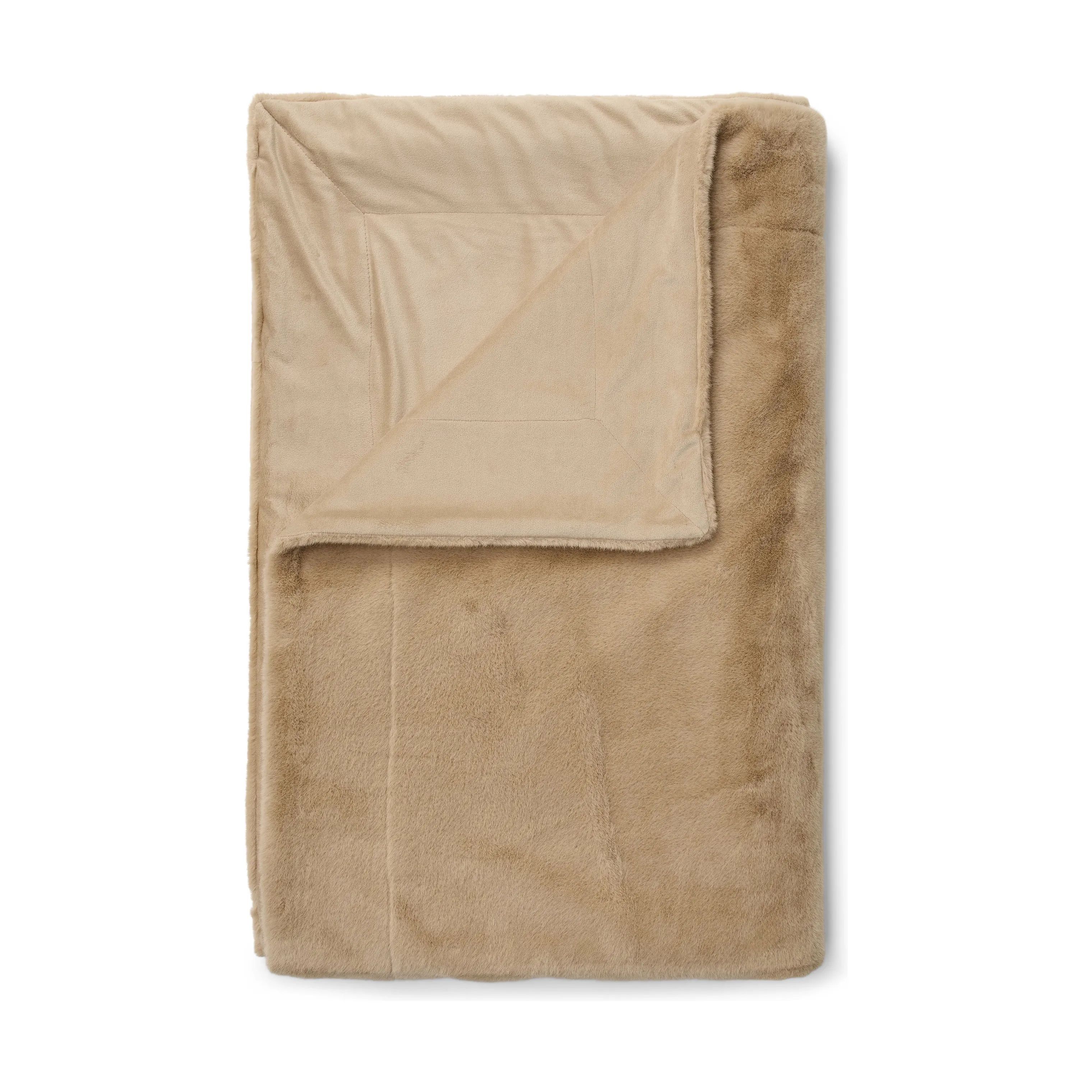 Essenza Plaider Furry Plaid i Golden sand, B150 x L200 cm, 1