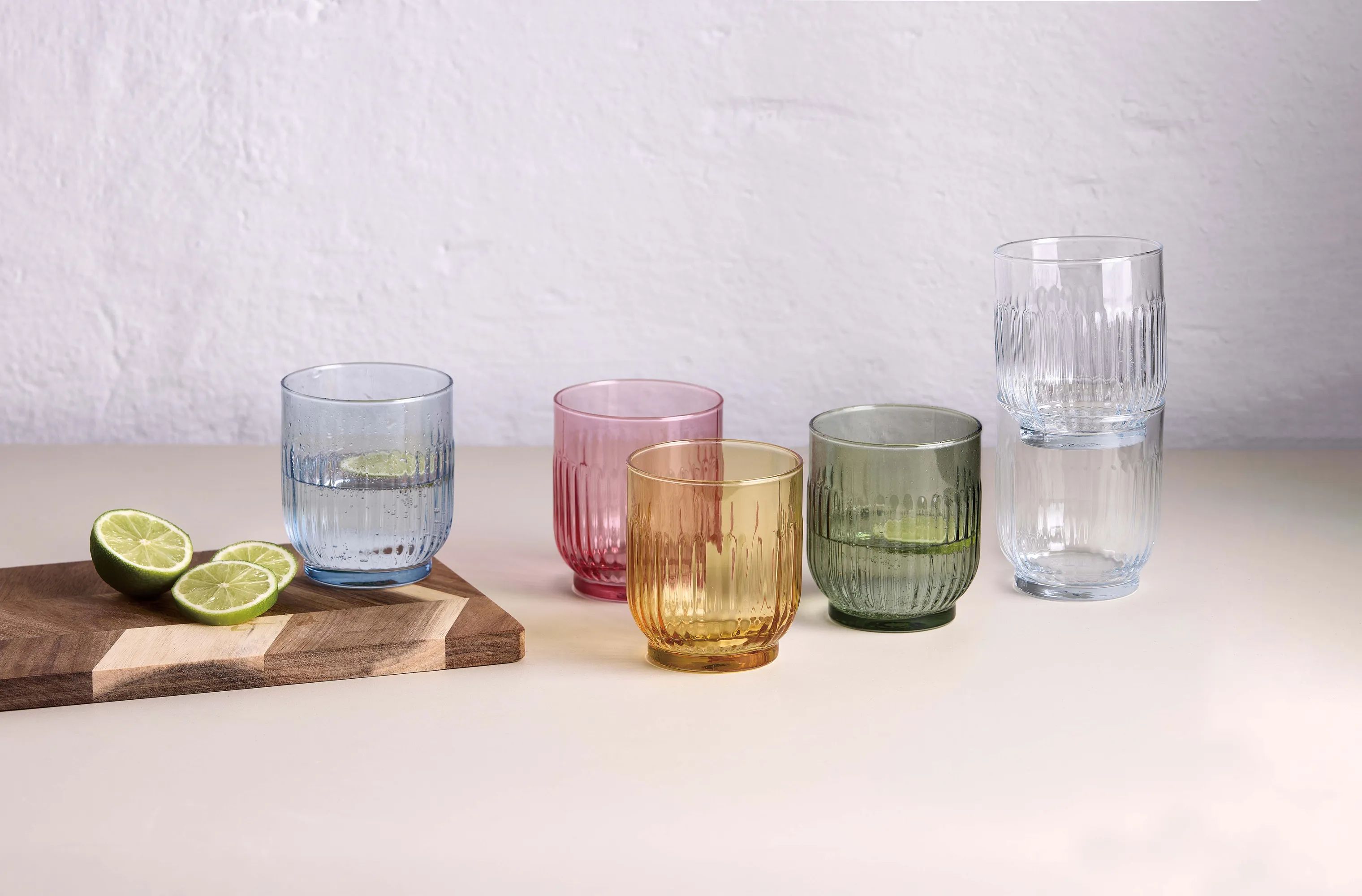Aida Vandglas Groovy Vandglas - 6 stk. i Klar, 3