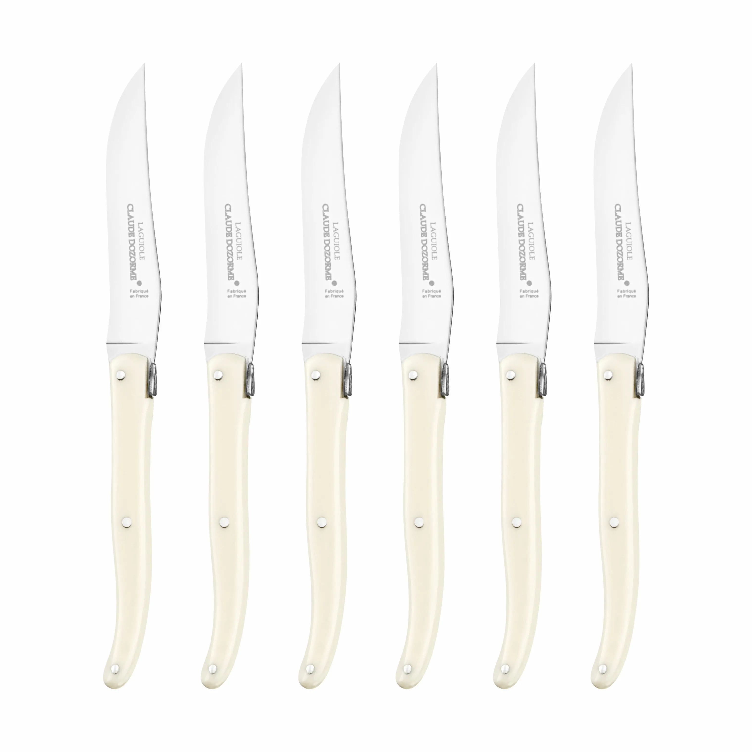 CLAUDE DOZORME Steakknive Laguiole Lagiuole Steakkniv - 6 stk. i Beige, 1