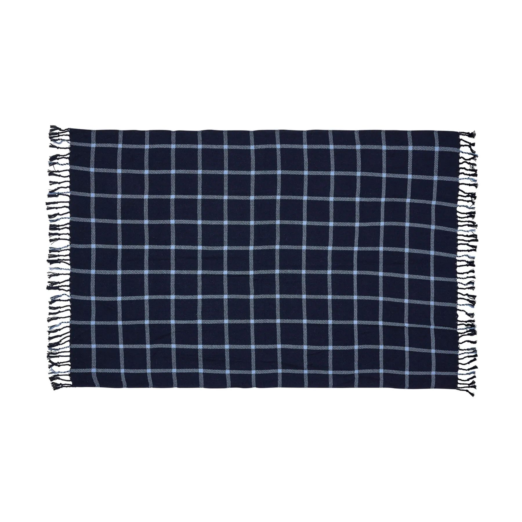 Hübsch Plaider Flok Plaid i Mørkeblå, 1