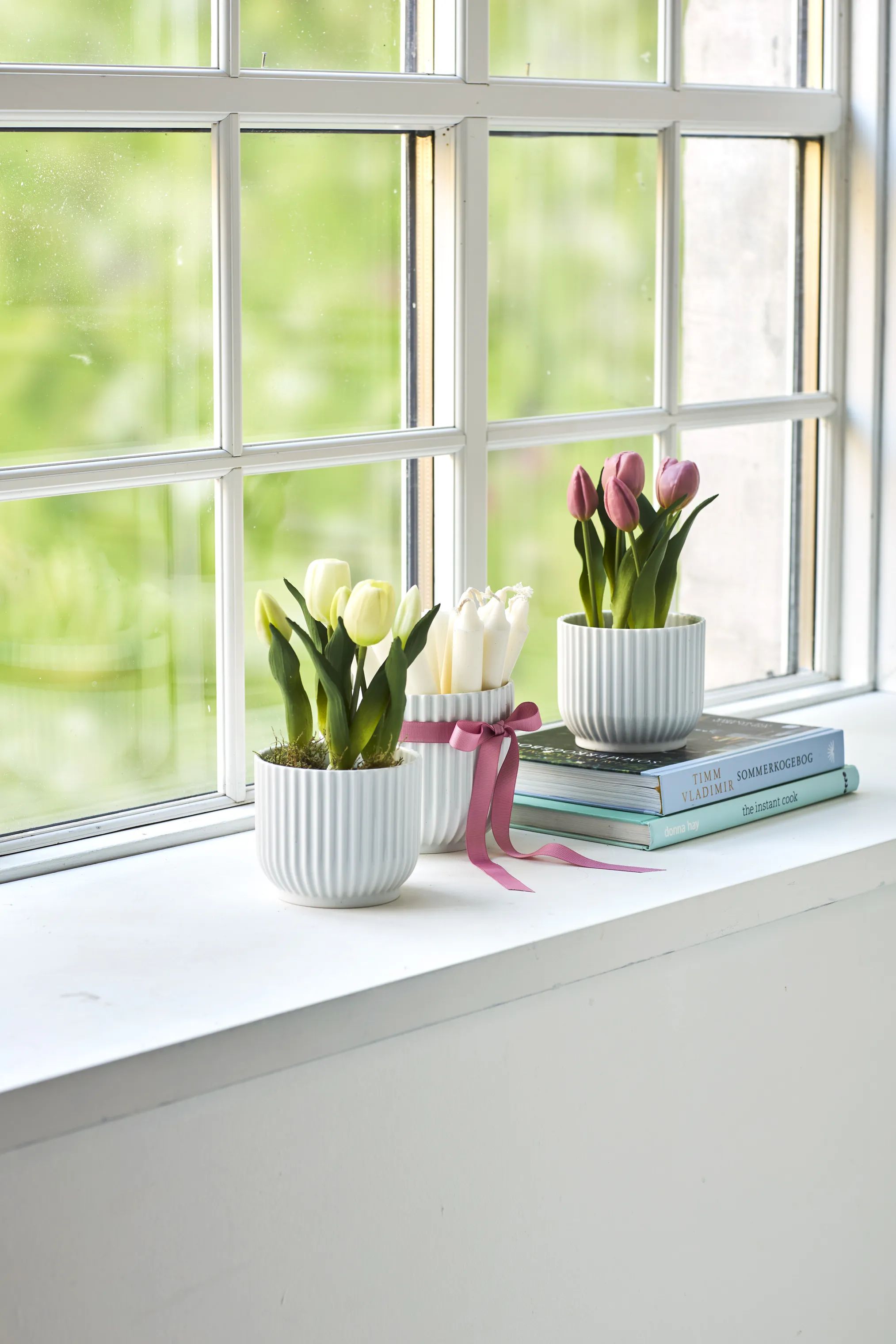 CASA Living Kunstige blomster Kunstig tulipan i hvid, 3