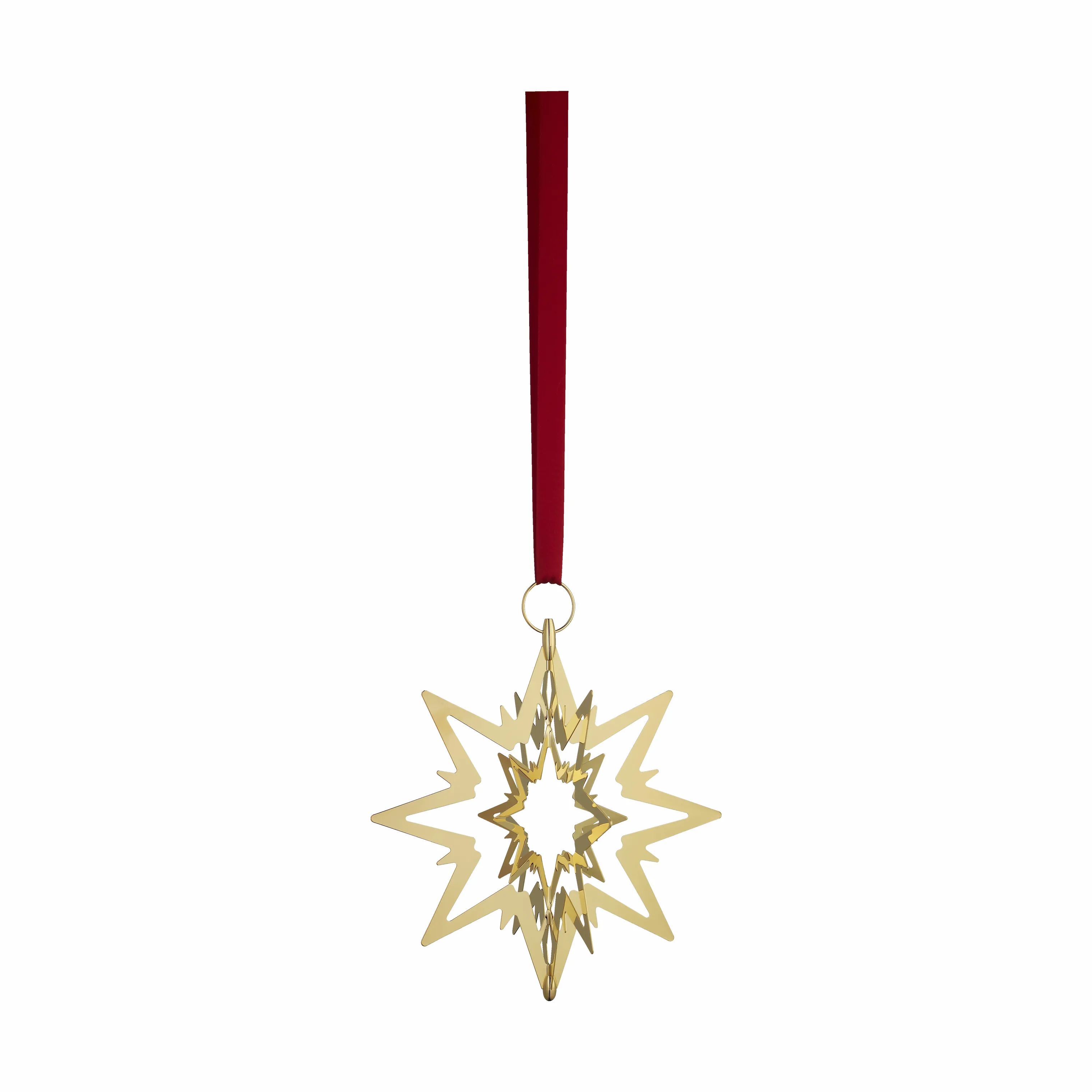 Georg Jensen Topstjerner Christmas Collectibles 1993 Topstjerne Mellem i Guldfarvet, Mellem, 4