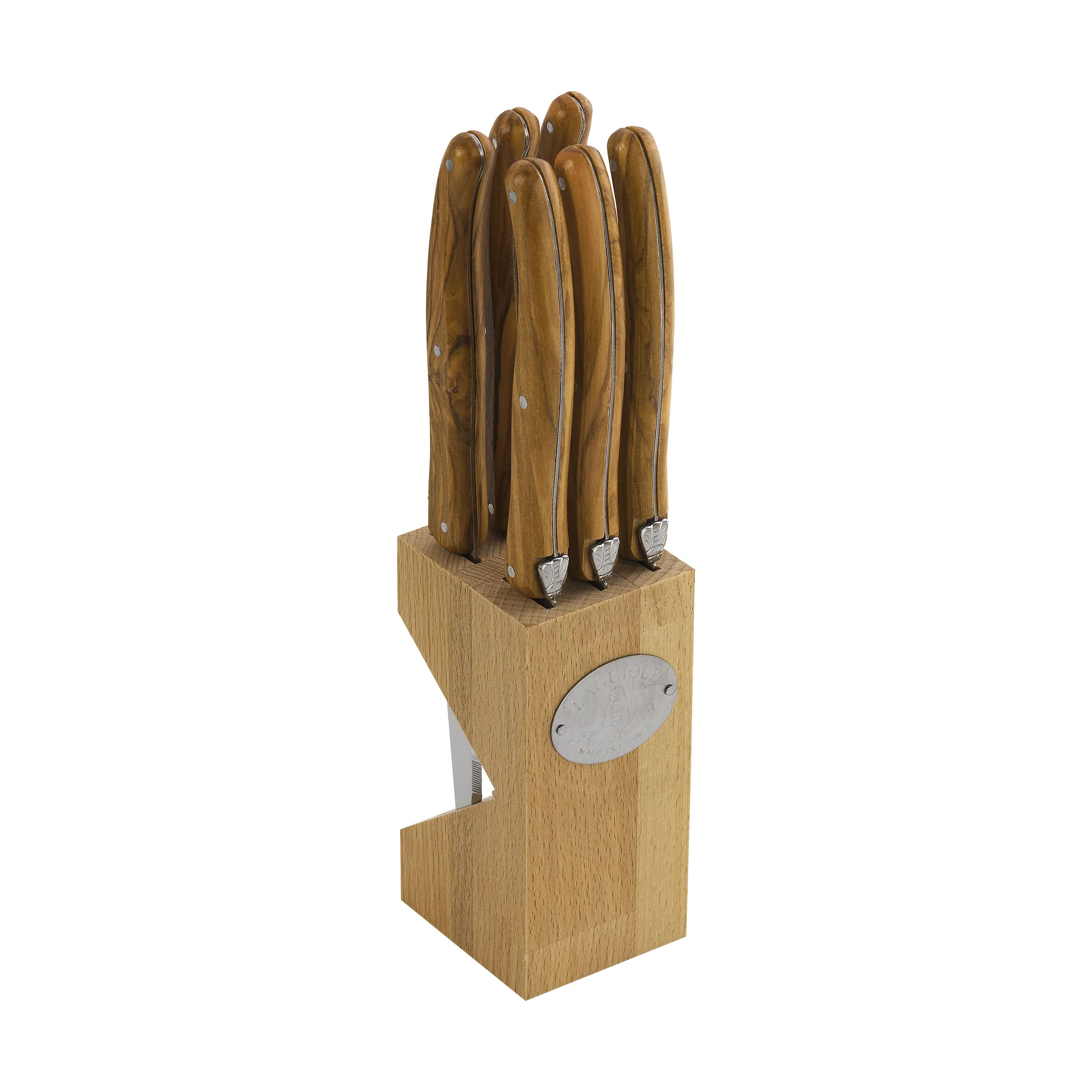 Jean Dubost Bordknive Laguiole Kniv - 6 stk. i Brun, 24 cm, 1