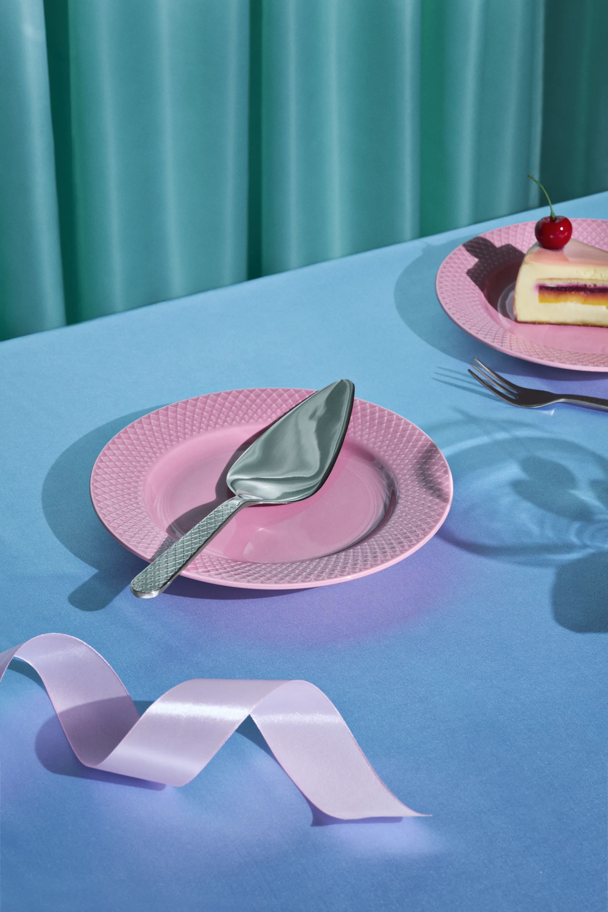 Lyngby Porcelæn Serveringsbestik Rhombe Kagespade i Stål, 5
