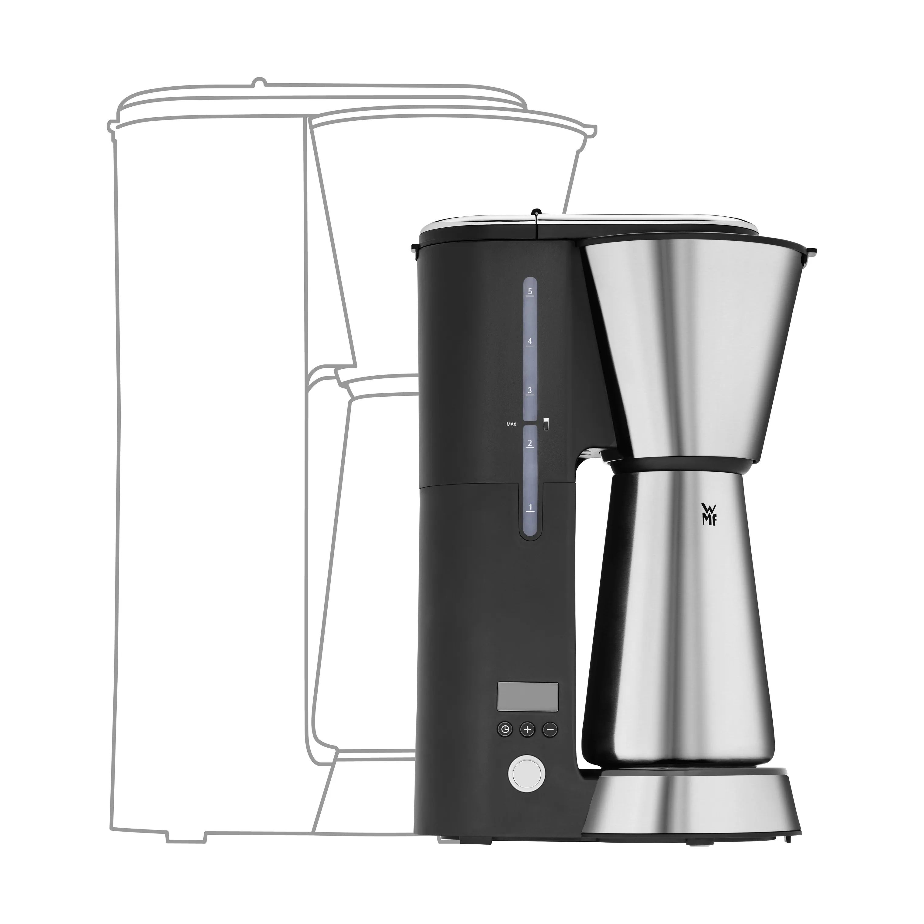 WMF Kaffemaskiner KitchenMinis Thermo+2Go Kaffemaskine i Sølvfarvet, 7