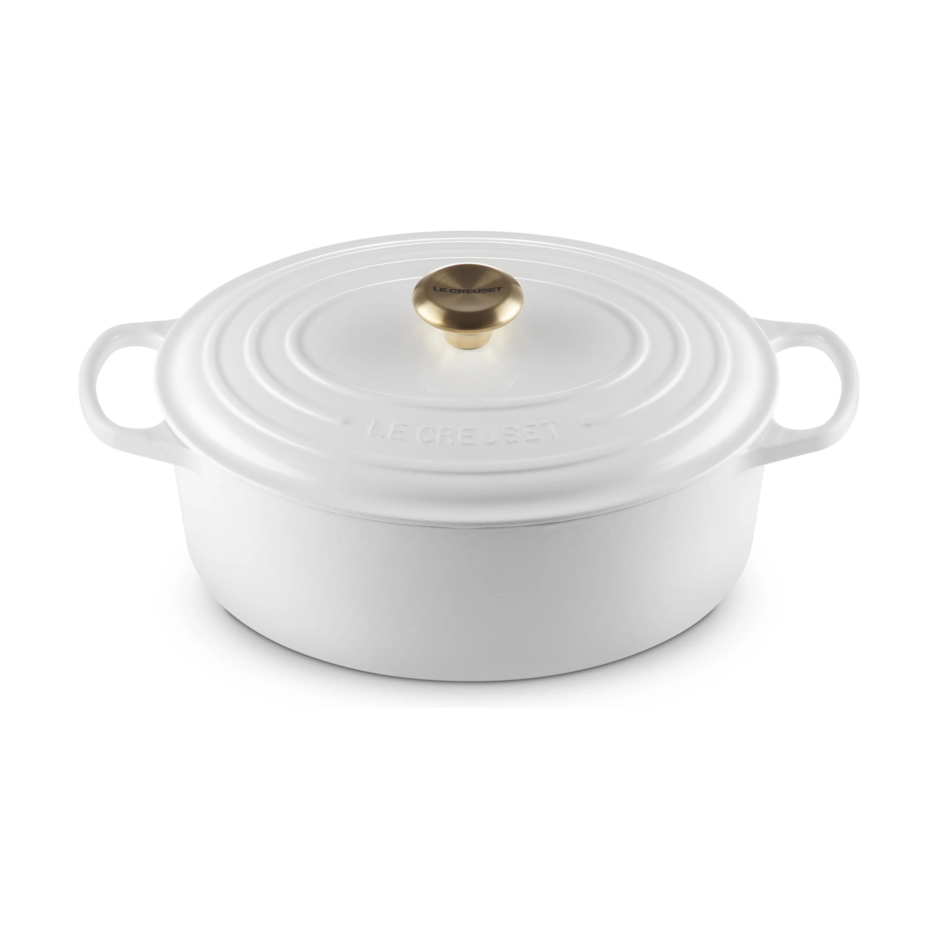 Le Creuset Gryder Signature Oval Gryde i White, 6.3 L, 1