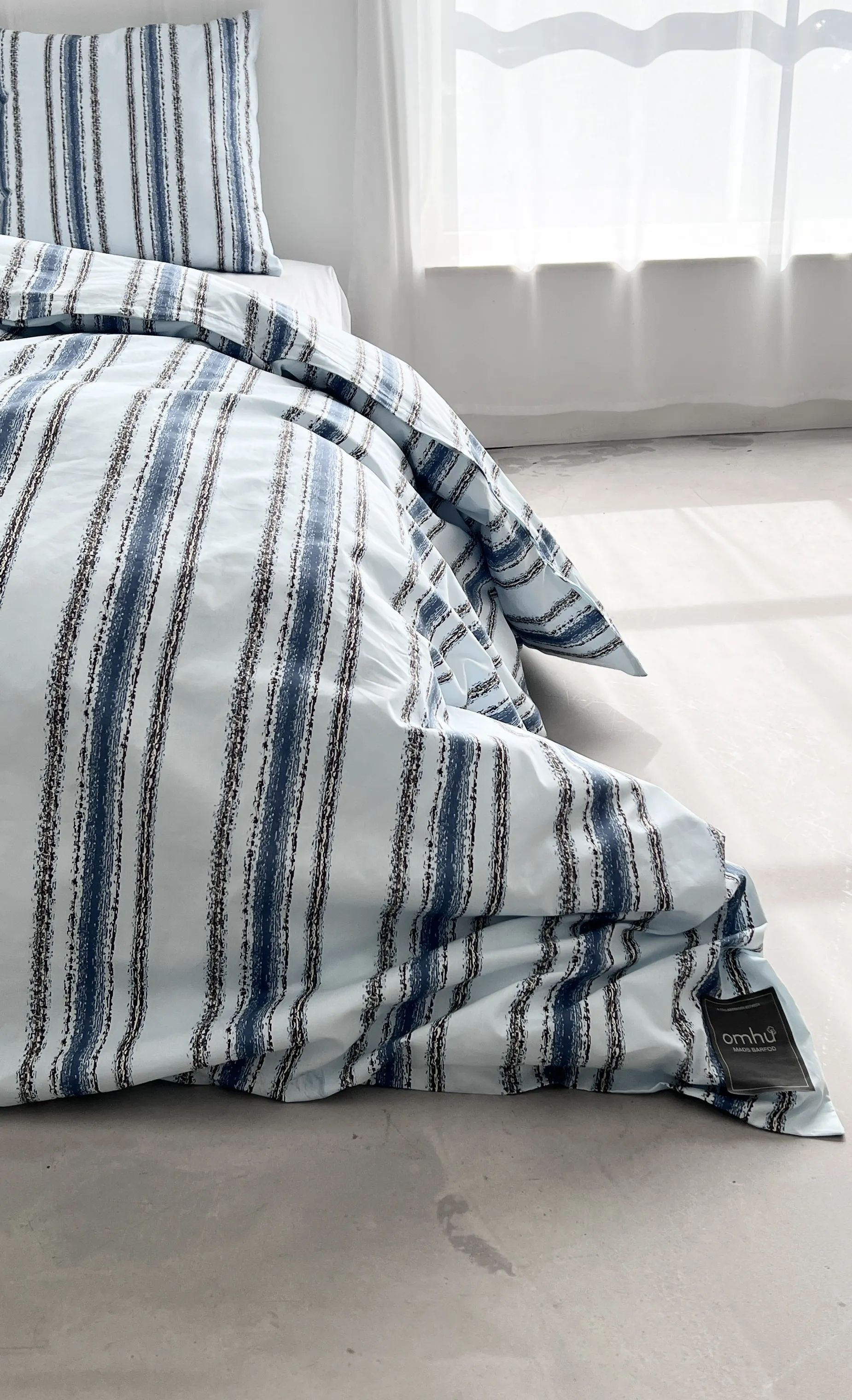 omhu x Mads Barfod Sengetøj Steamline Streamline Sengetøj i Aqua, B140 x L220 cm, 7