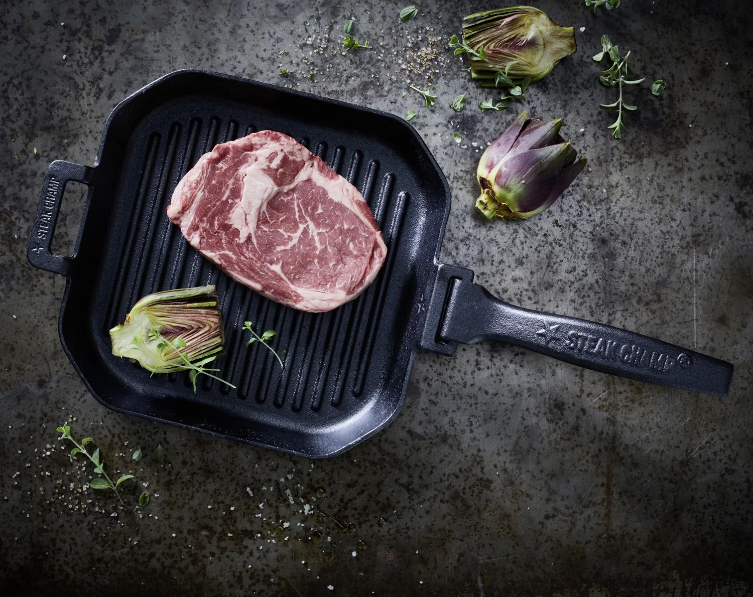 Steak Champ Grillpander Grillpande i Sort, 2