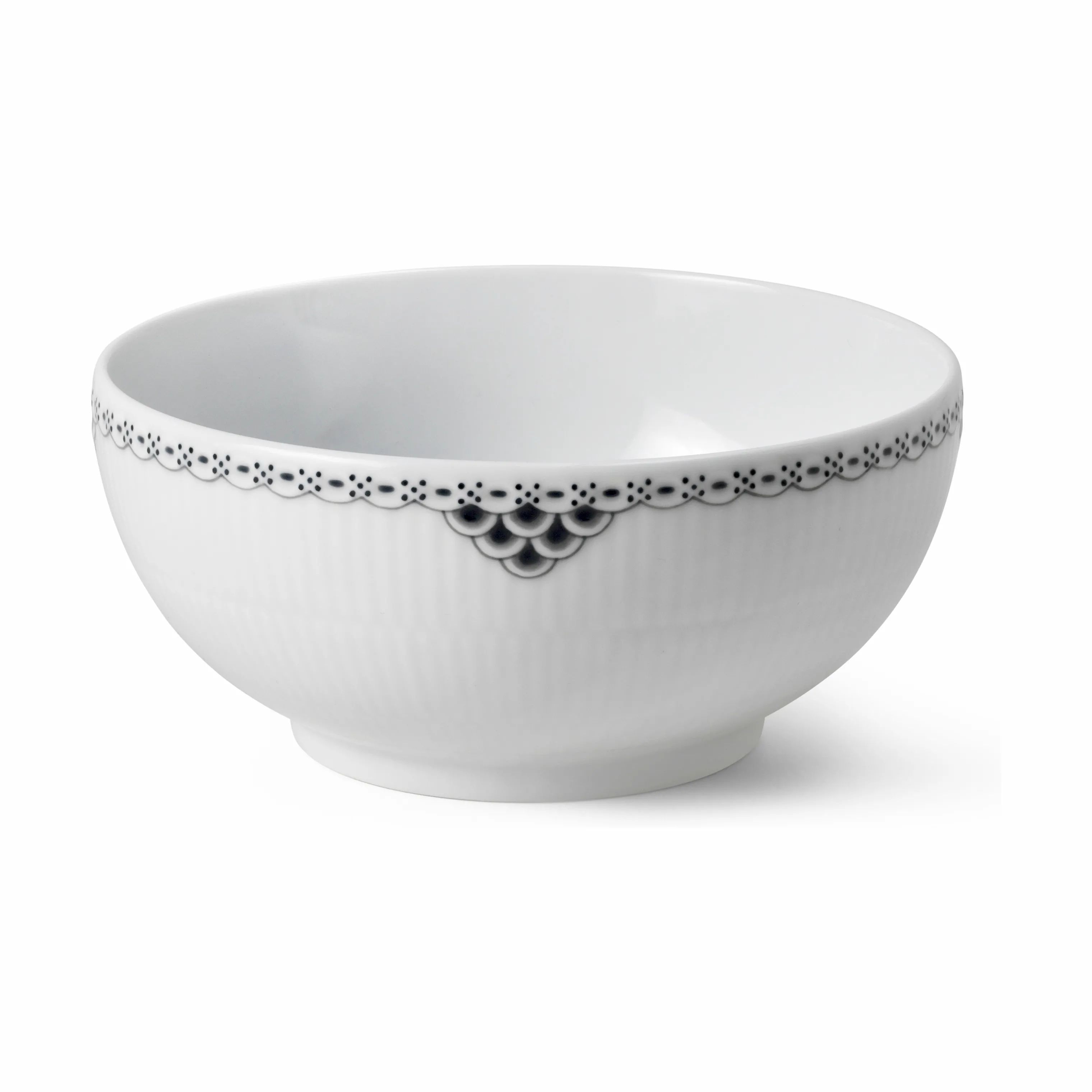 Royal Copenhagen Serveringsskåle Sort Riflet Blonde Skål i 18 cm, 3