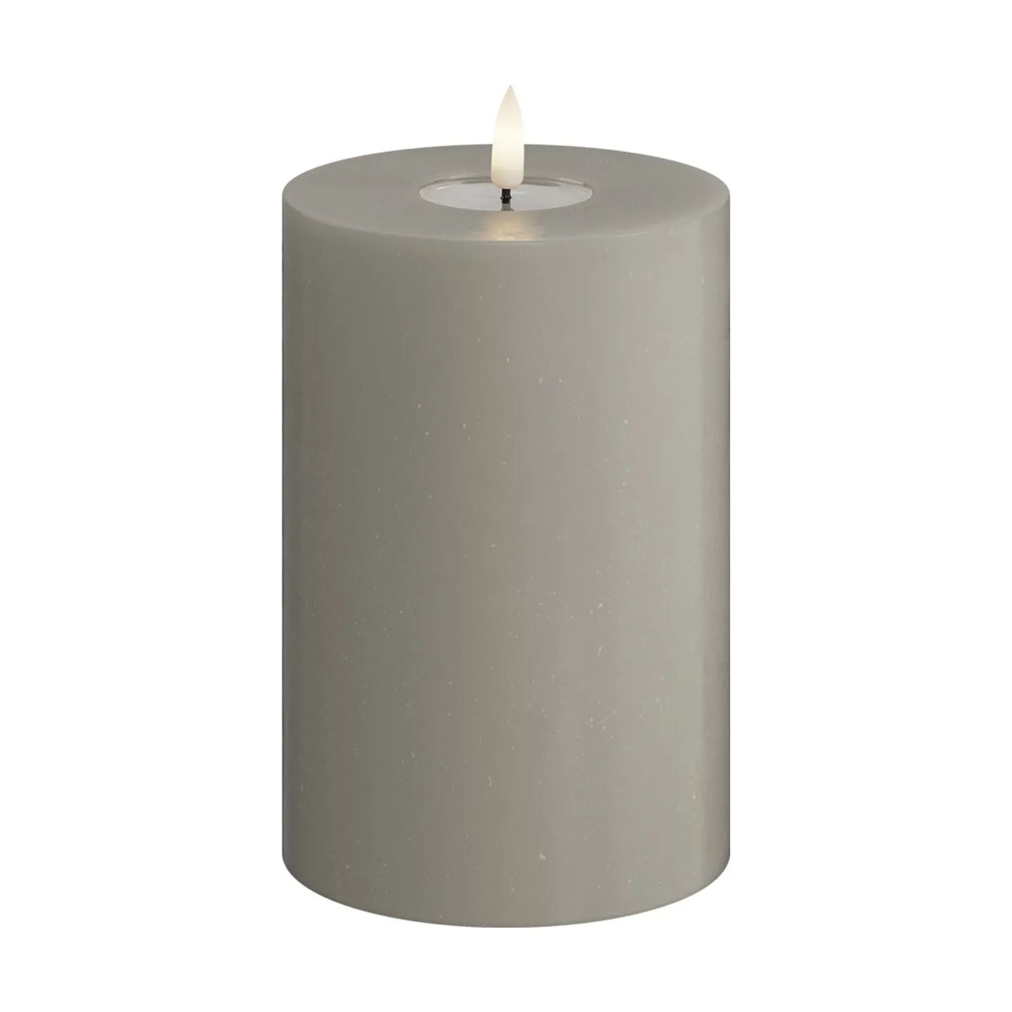 Deluxe Homeart LED-lys Real Flame LED Bloklys i Sand , 15 cm, 1
