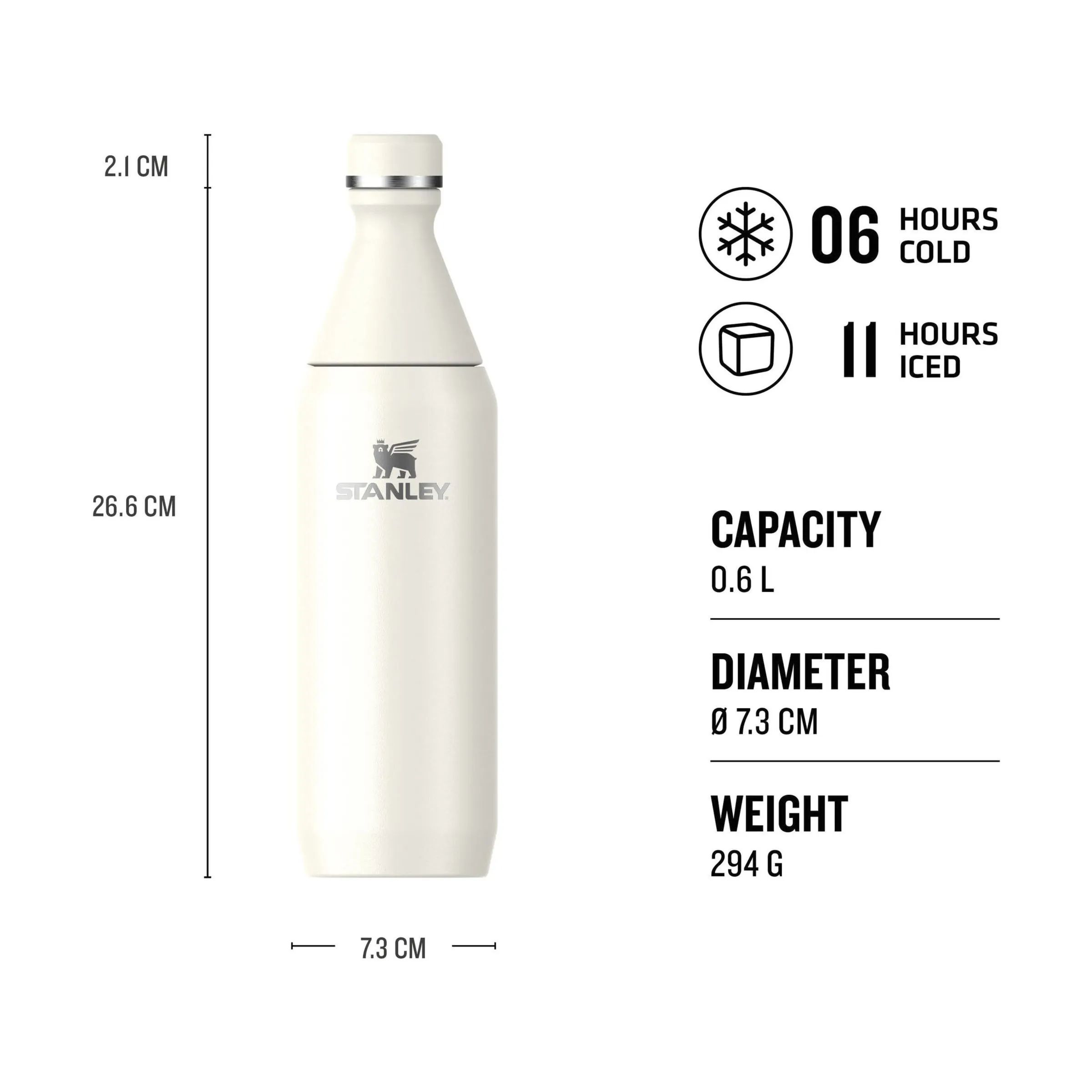 Stanley To go kopper All Day Slim Bottle i Cream, 3