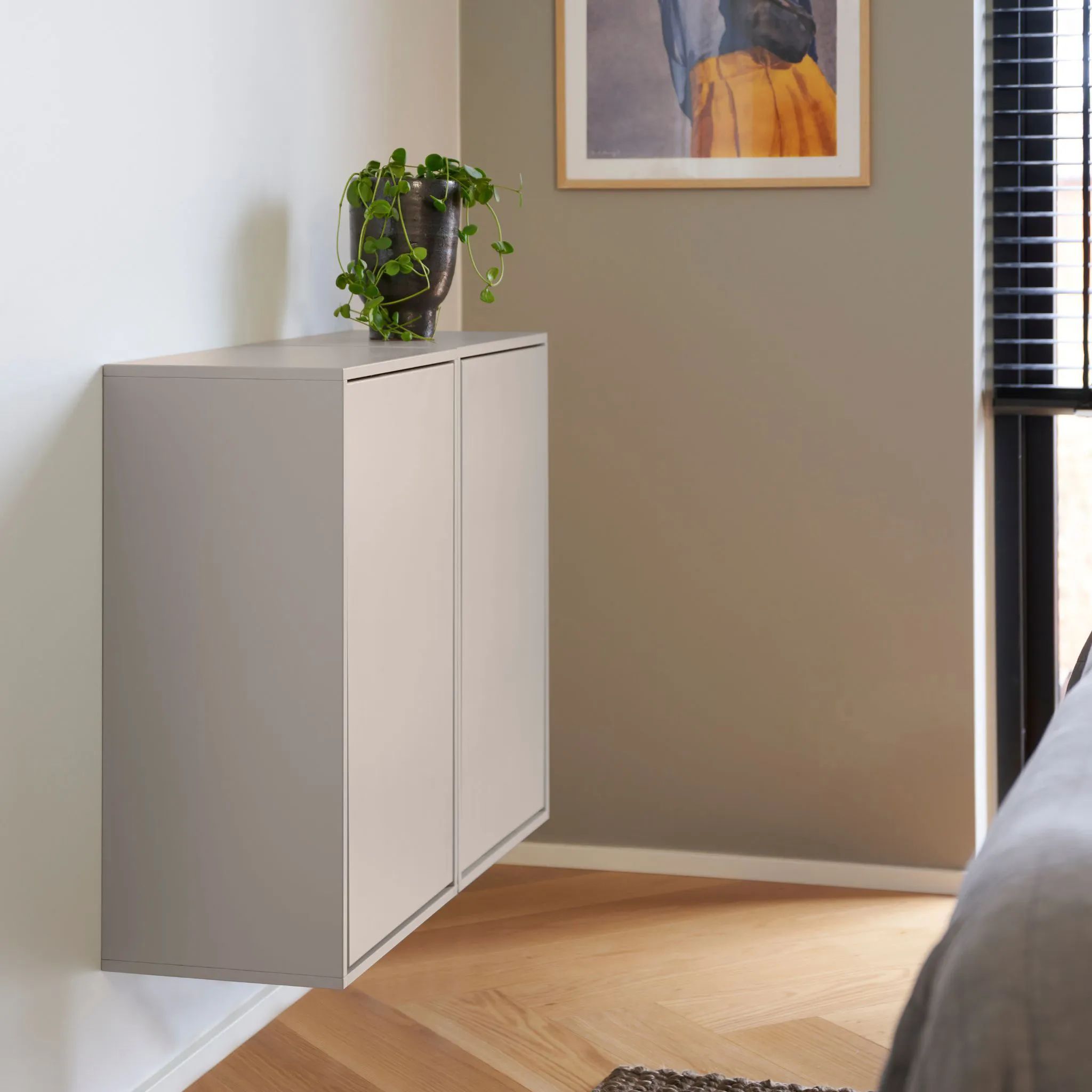 ReCollector Vasketøjskurve Væghængt Vasketøjsboks i Silver Cloud Grey, 2