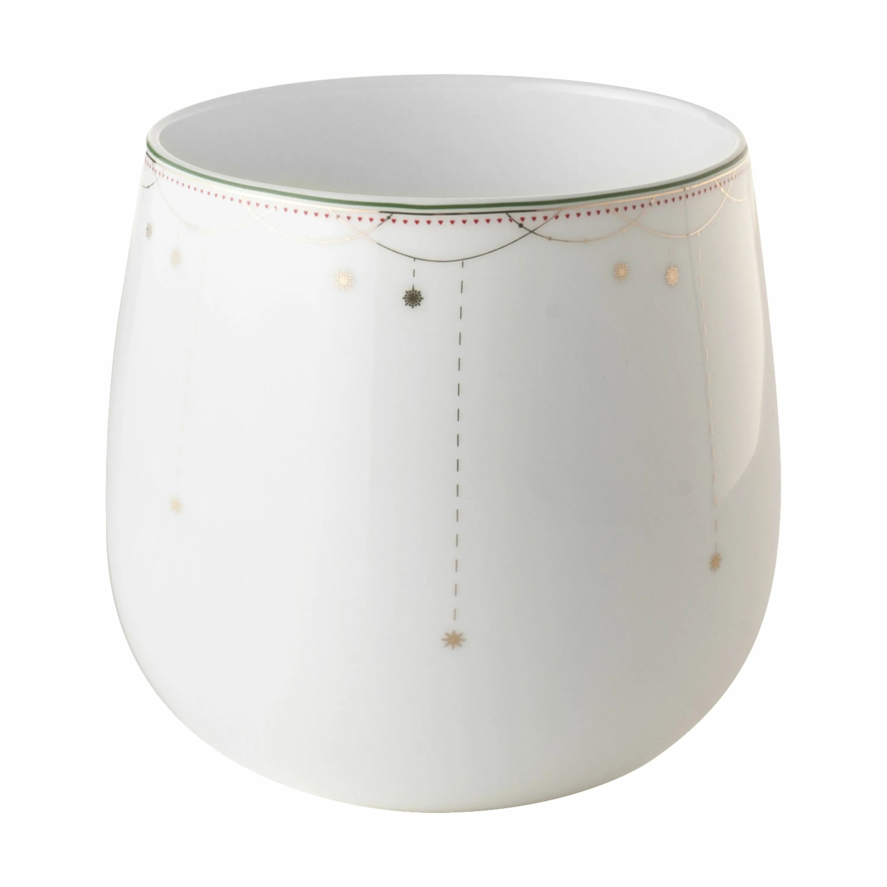 Wik & Walsøe Plantekrukker Julemorgen Girlander Krukke i Hvid, 11 cm, 1