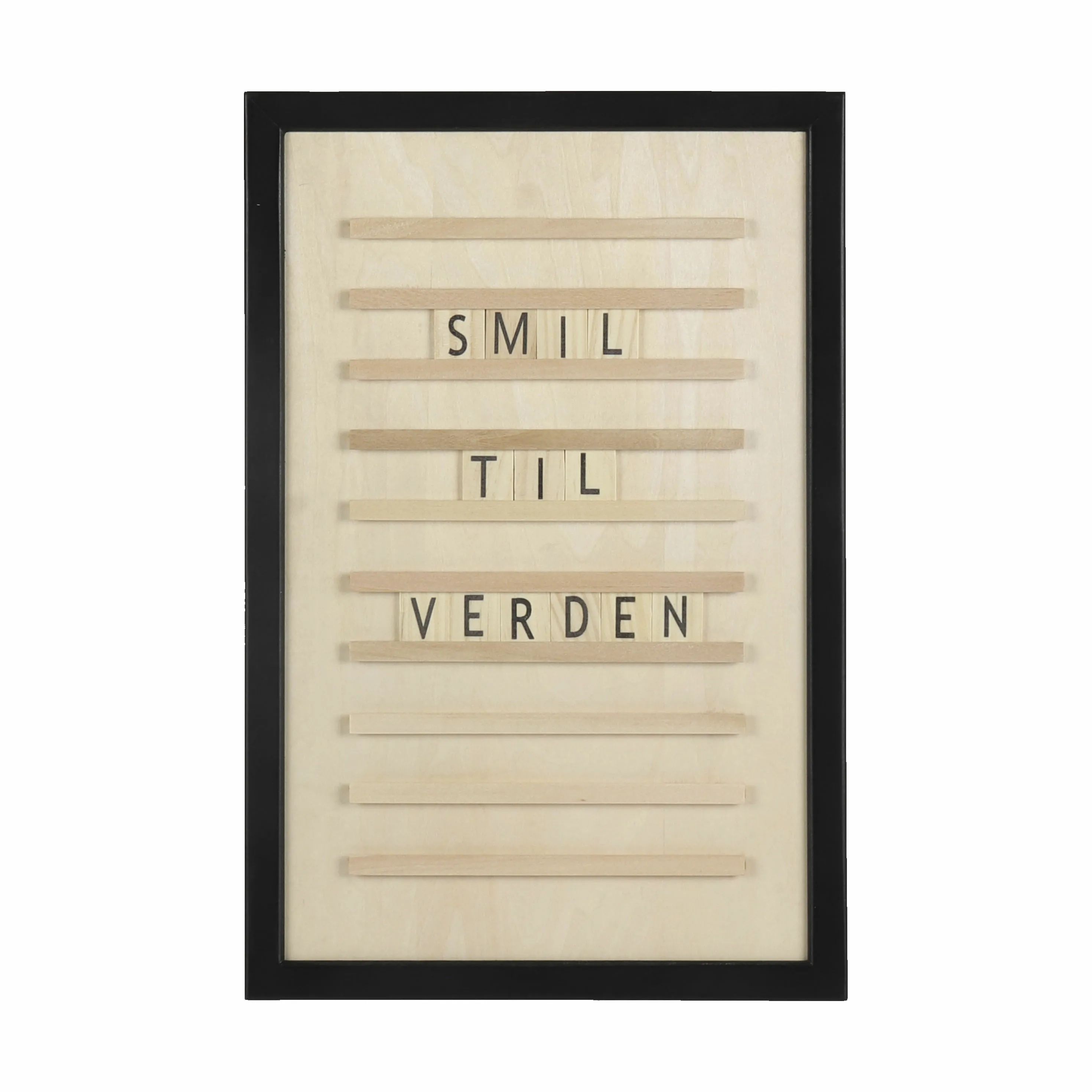 Imerco Home Vægdekoration Tavle i Træ, Sort, H45 x B30 cm, 1