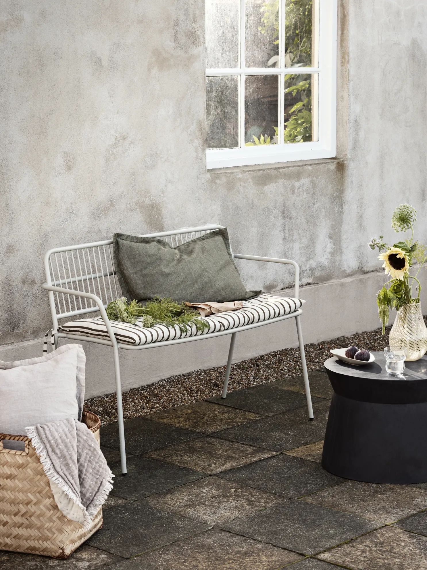 Broste Copenhagen Pyntepudebetræk Linn Pudebetræk i Grape Leaf Green, B40 x L60 cm, 3