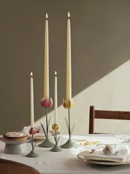 Broste Copenhagen Øvrigt påskepynt Tulip Lysestage i Pink, 11,5 cm, 2