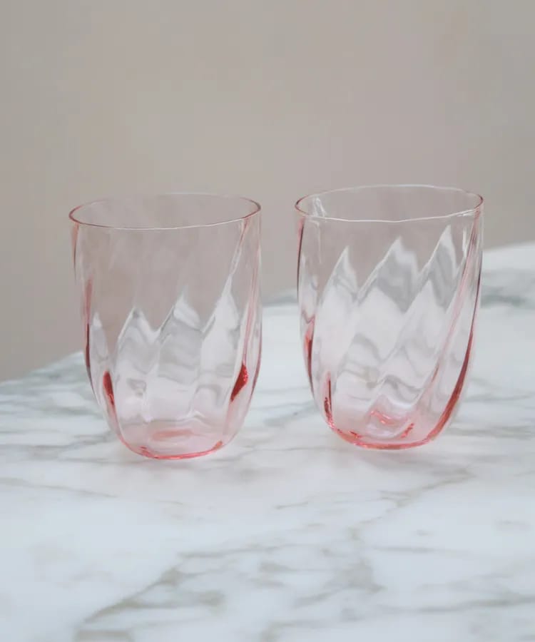 Anna von Lipa Vandglas Swirl Vandglas i Rosa, 4