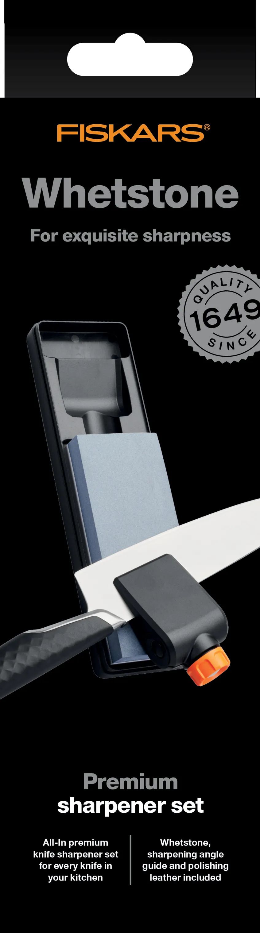 Fiskars Knivslibere Whetstone Premium Knivsliber i Sort, 8