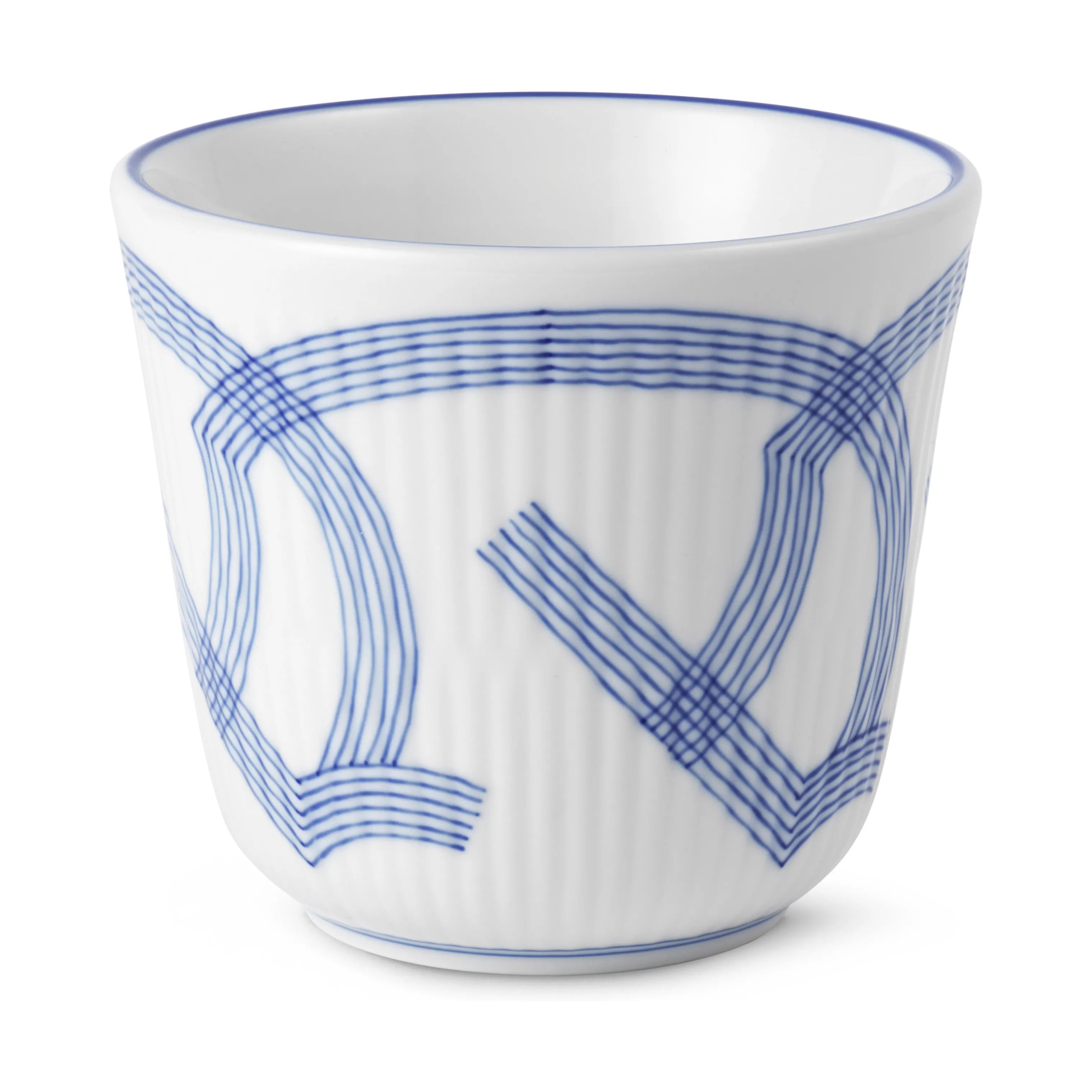 Royal Copenhagen Krus og kopper uden hank Motif Termokrus i Koboltblå/hvid, 1