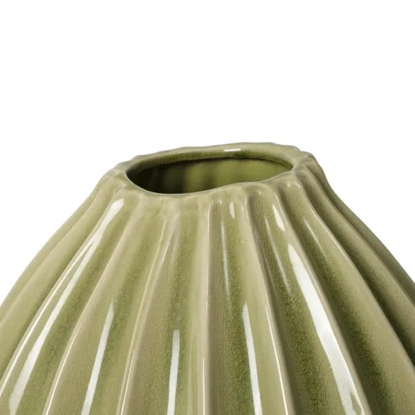 Broste Copenhagen Vaser Wide Vase i Grøn, H40 x Ø40 cm, 2
