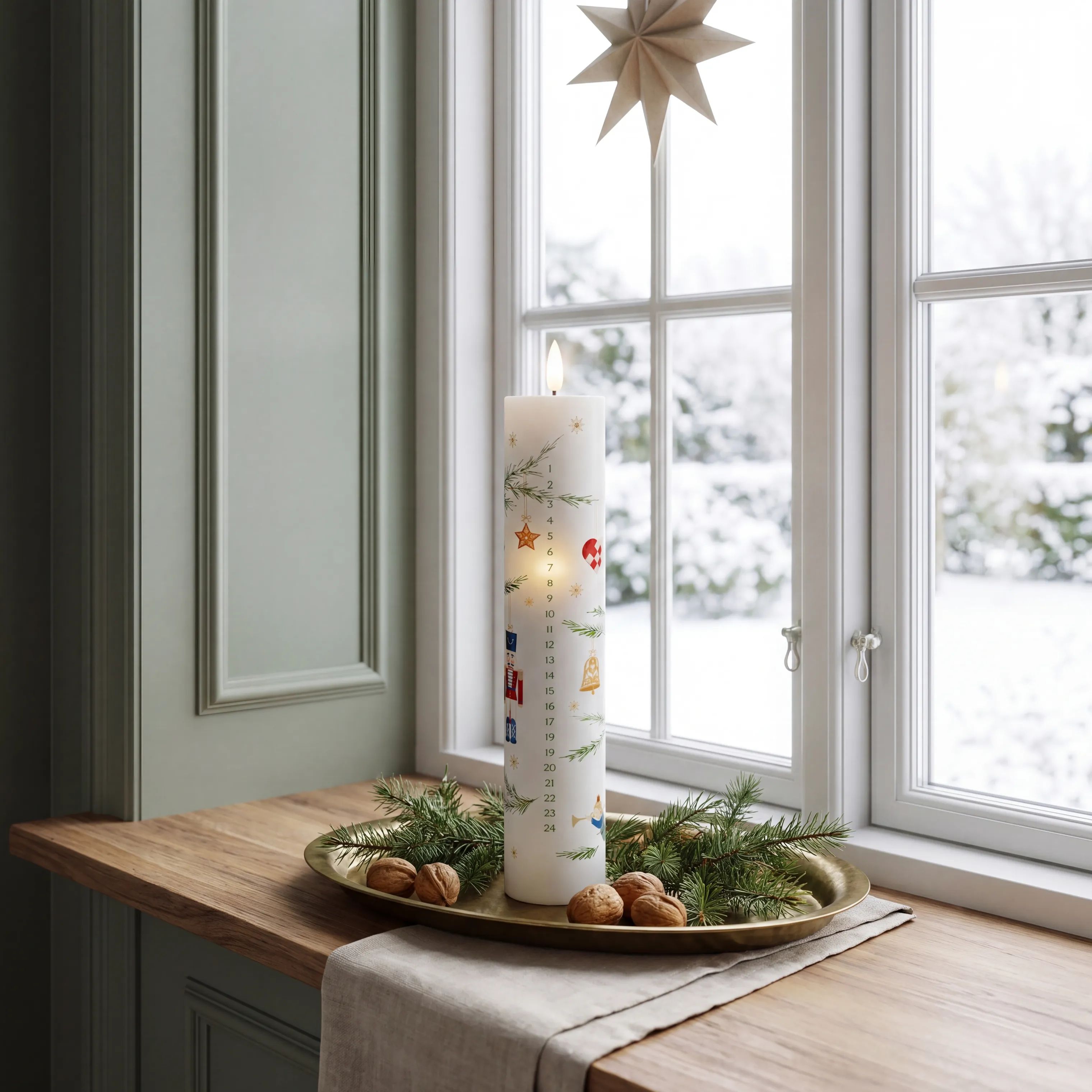 Deluxe Homeart Kalenderlys LED Kalenderlys i Hvid, 2