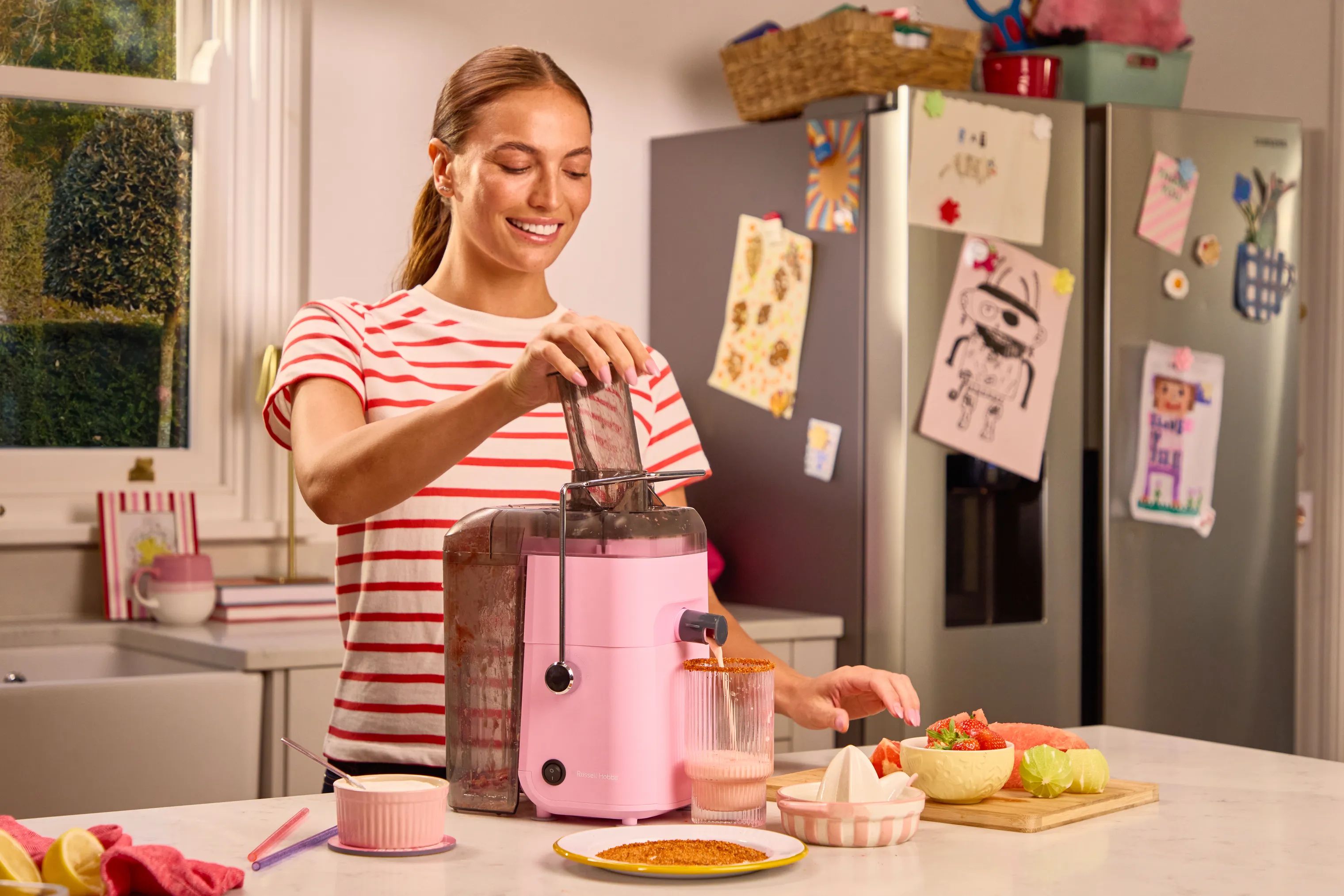 Russell Hobbs Slowjuicere Juiceluxe Juicer i Lyserød, 5