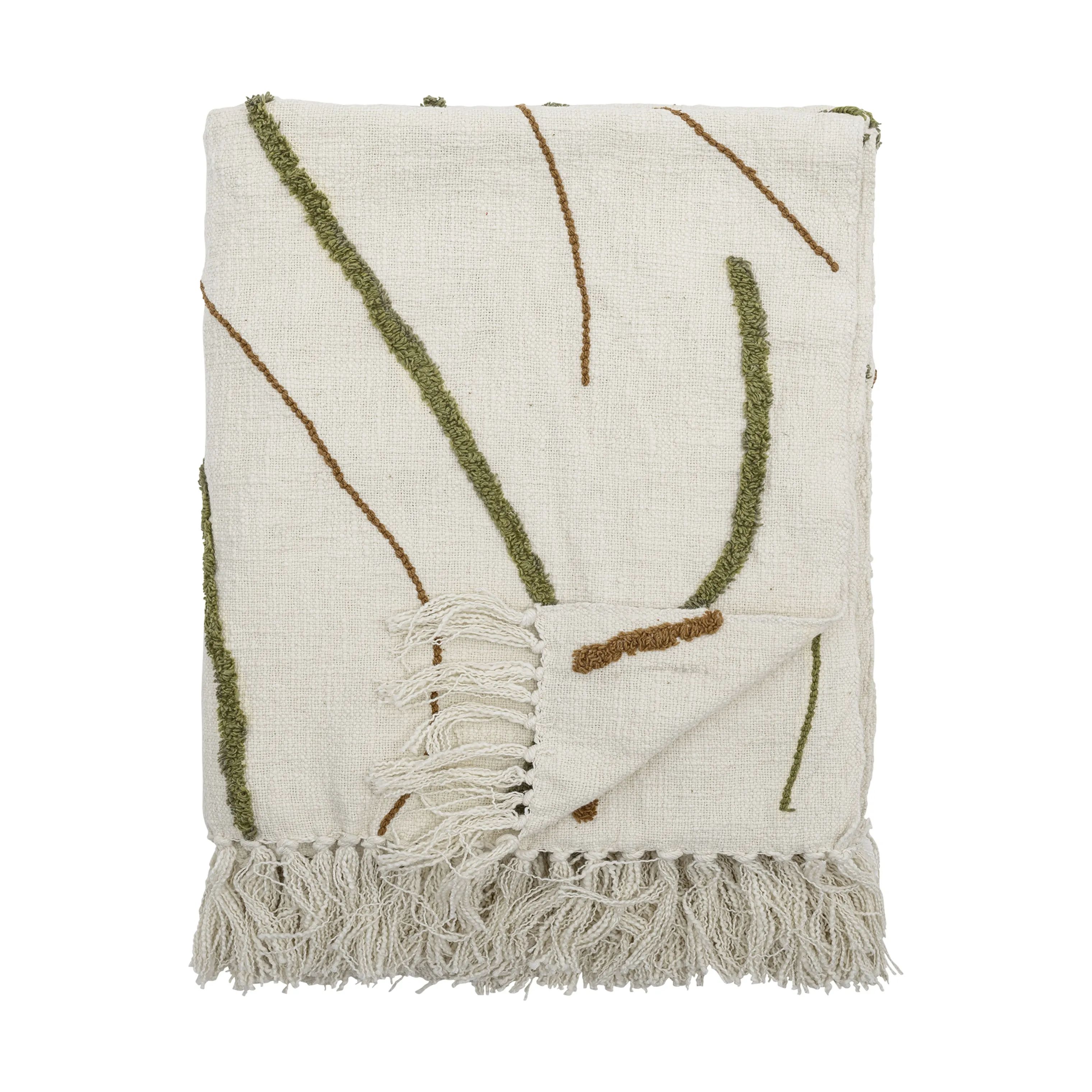 Bloomingville Plaider Osasio Plaid i Grøn, 1