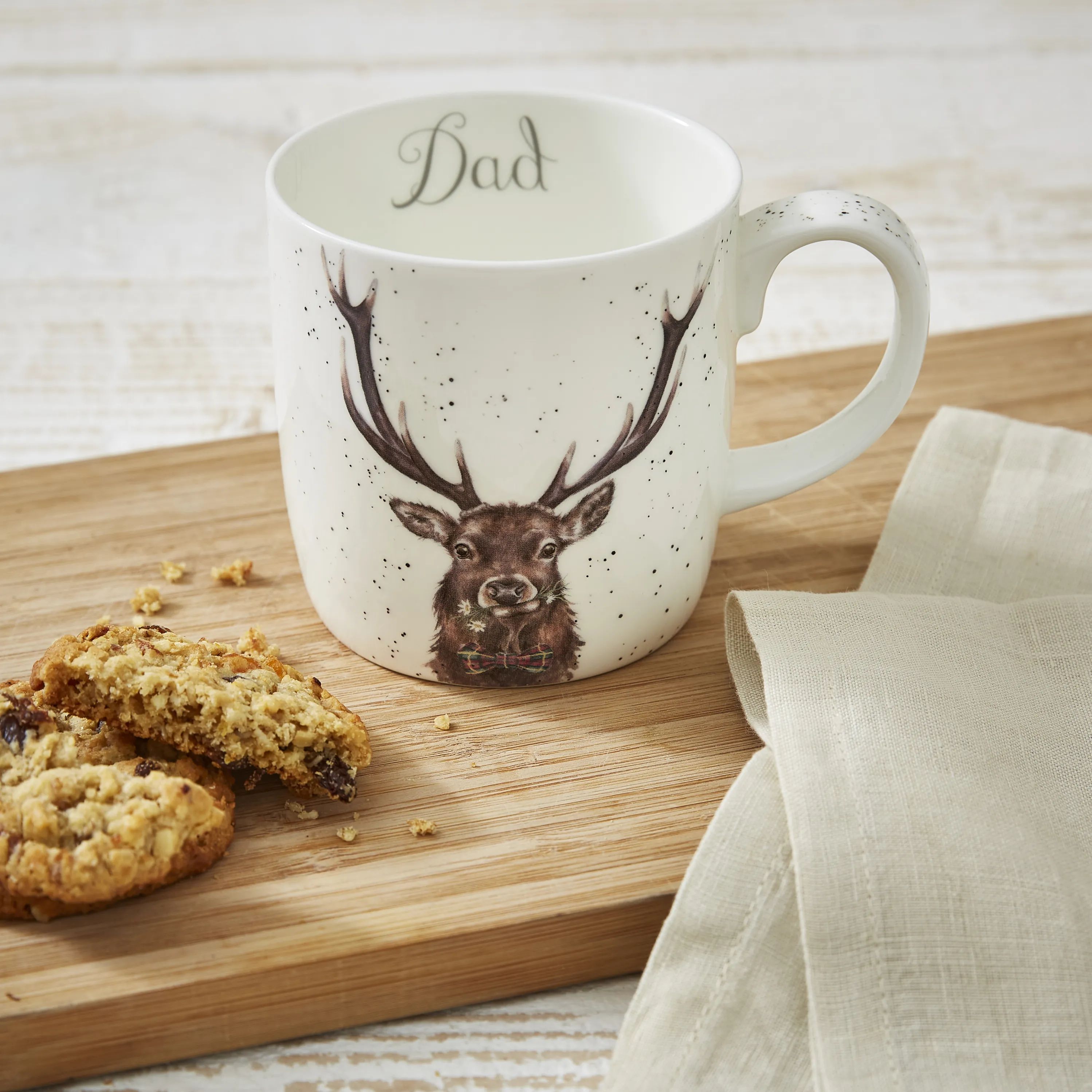 Royal Worcester Krus og kopper med hank Wrendale Krus - Dad i Hjort, 2