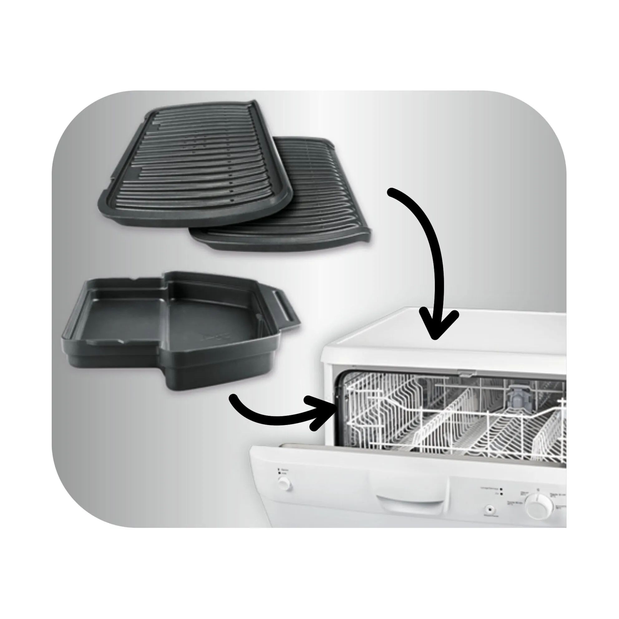 OBH Nordica Bordgrill OpriGrill+ Initial Bordgrill i Stål, 4