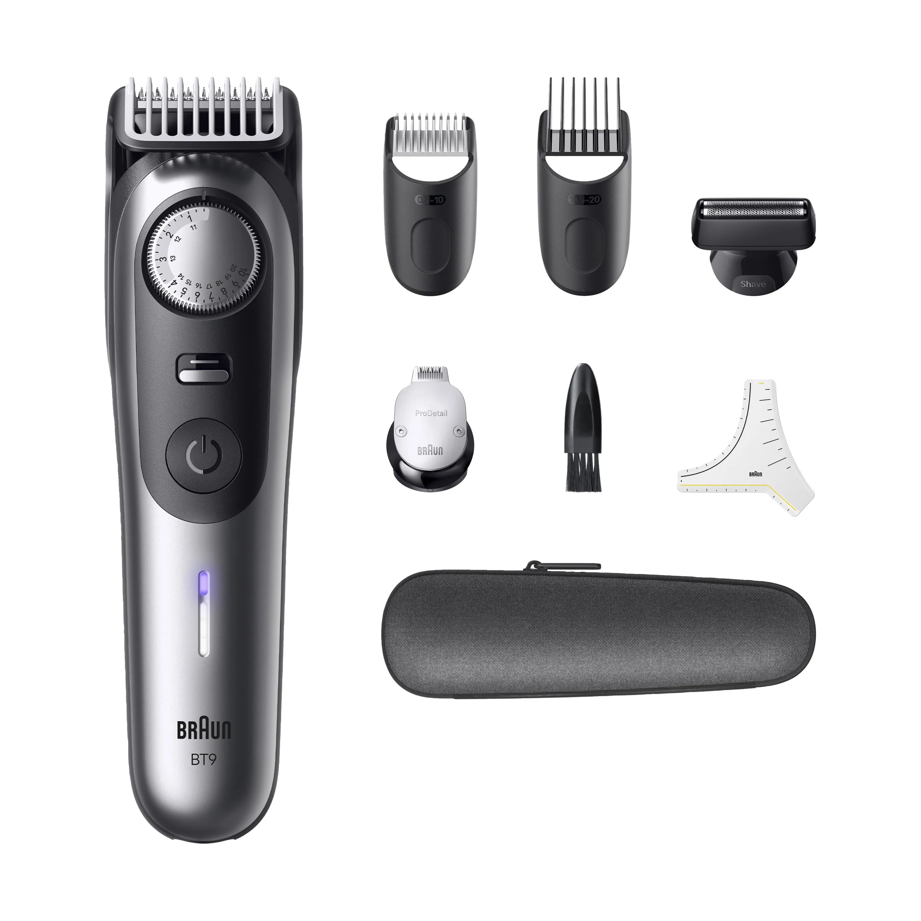 Braun Trimmere Series 9 Skægtrimmer BT9520 i Silver Mat, 1