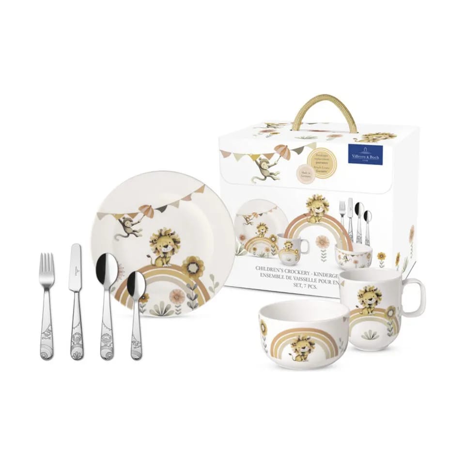 Villeroy & Boch Spisesæt Børnesæt Løve - 7 dele i Beige, 1