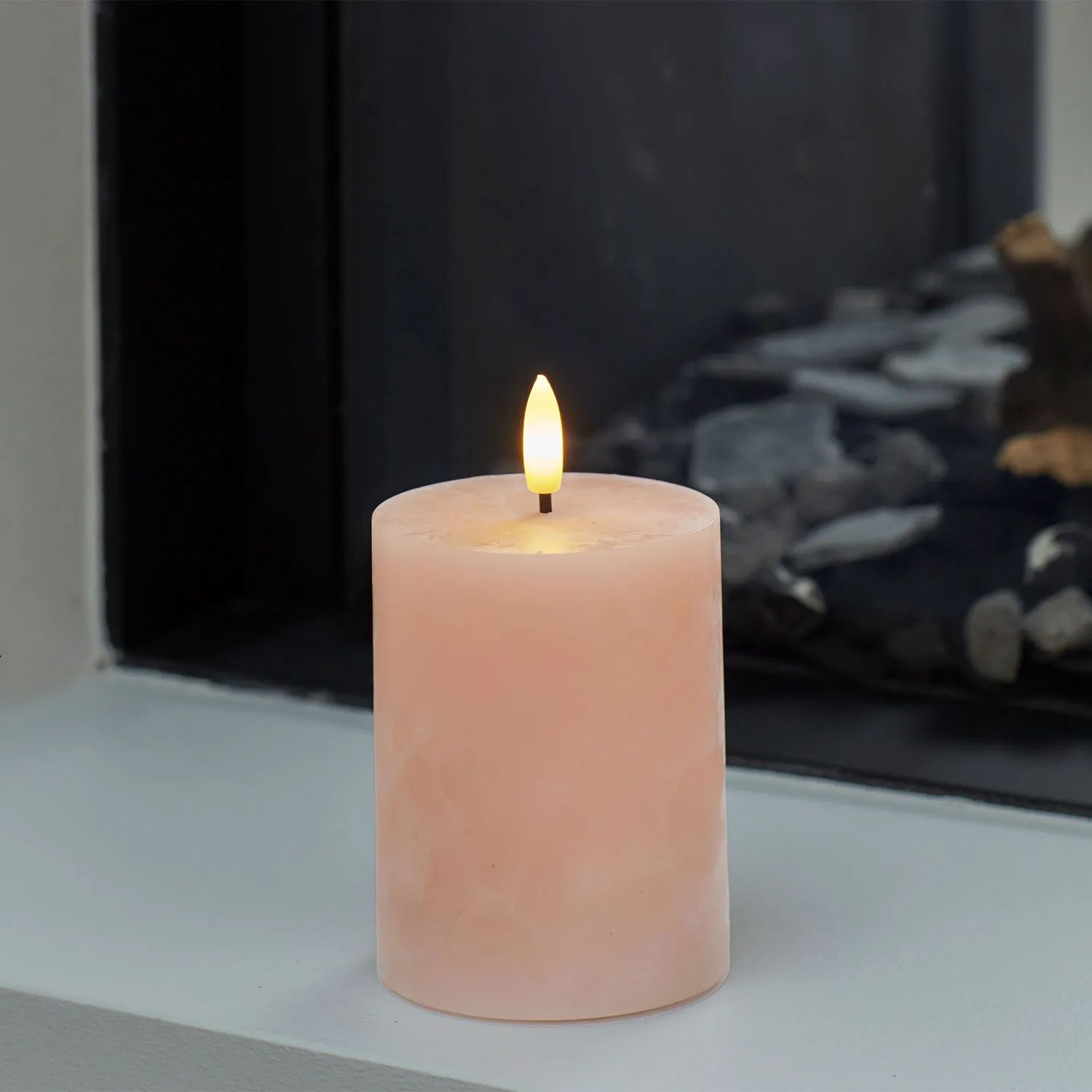 Sirius LED-lys Sille Genopladelig Sille LED Bloklys i Dusty Peach, 10 cm, 2