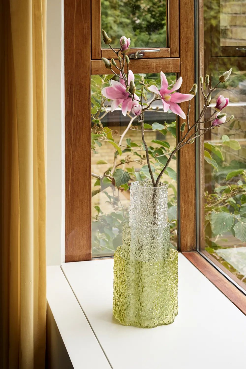 Hübsch Vaser Triple Vase - 3 stk. i Mørkegrøn/lysegrøn/Klar, 5