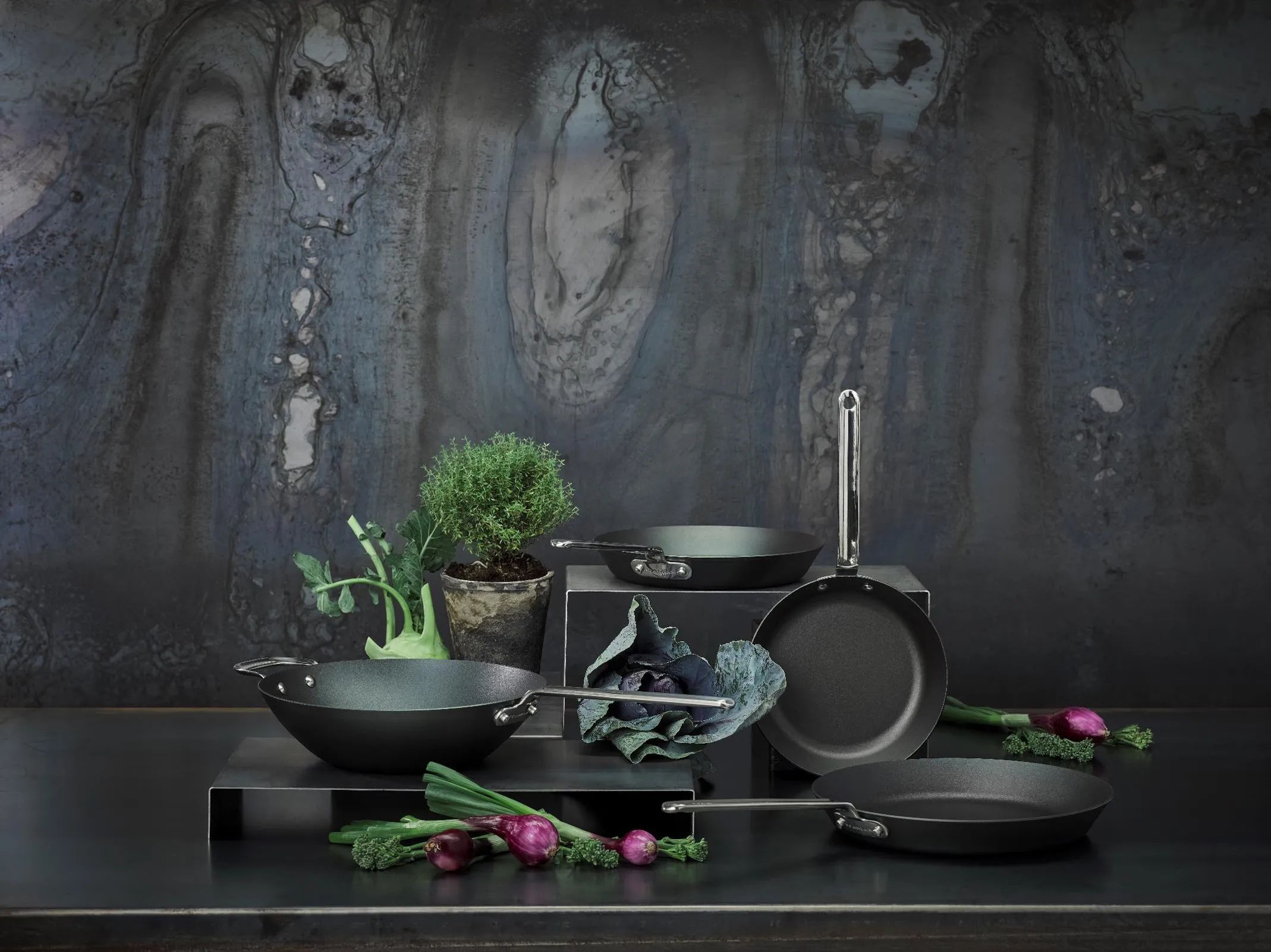 Scanpan Stegepander Black Iron Stegepande i 30 cm, 3
