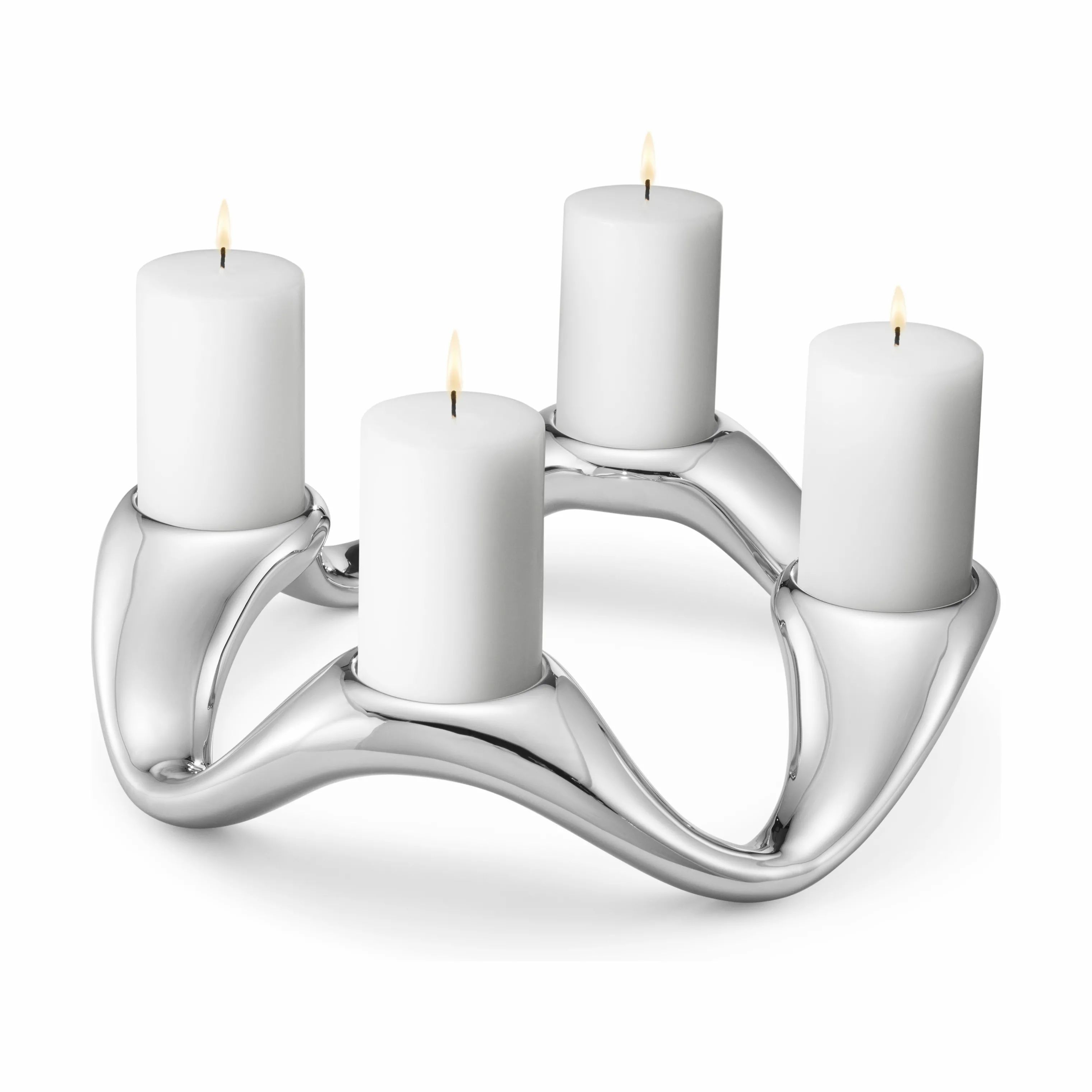 Georg Jensen Bloklysestage Cobra Lysestage i Stål, 4