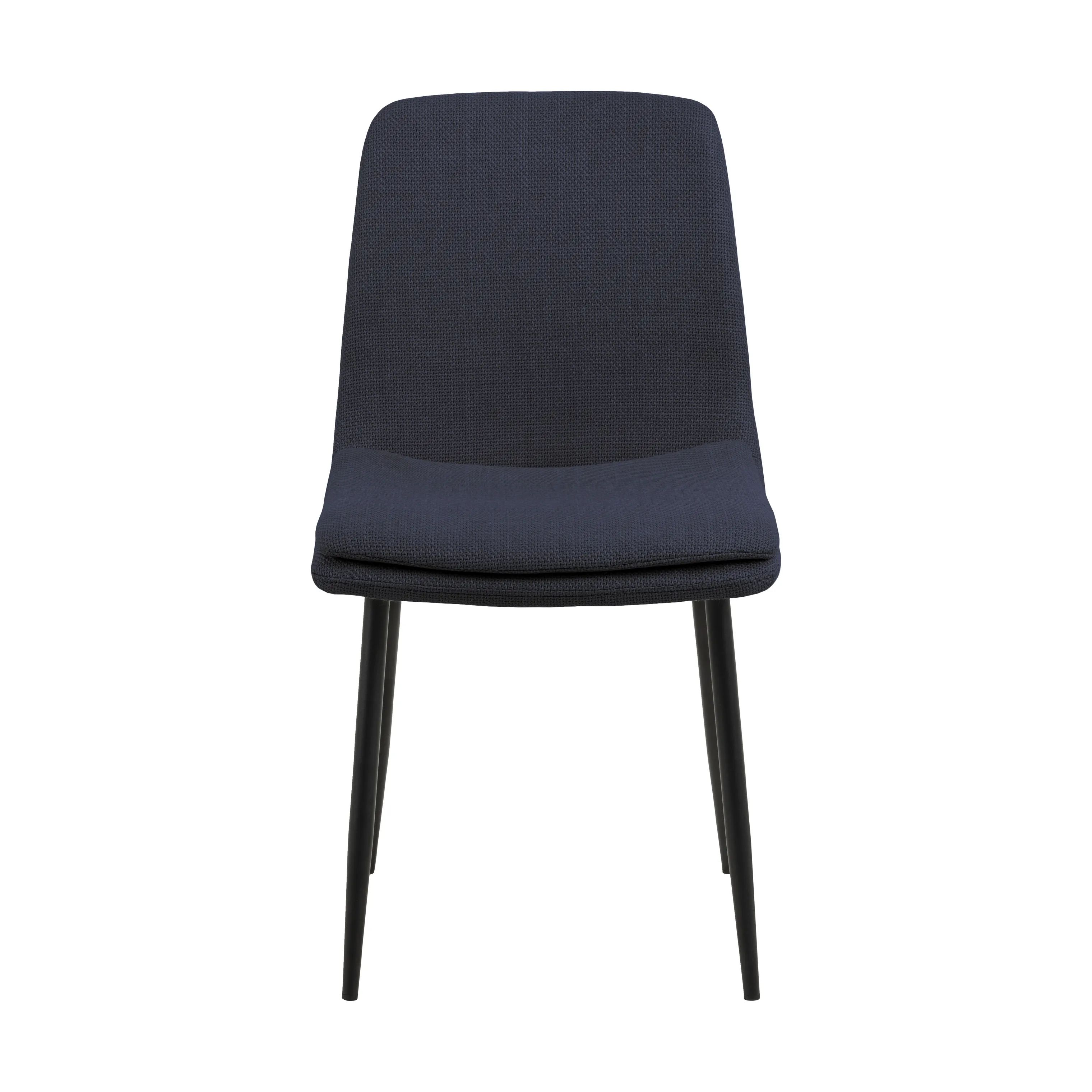 CASA Living Spisebordsstole Becca Spisebordsstol - 4 stk i Mørkeblå/mat sort, 4 stk., 6