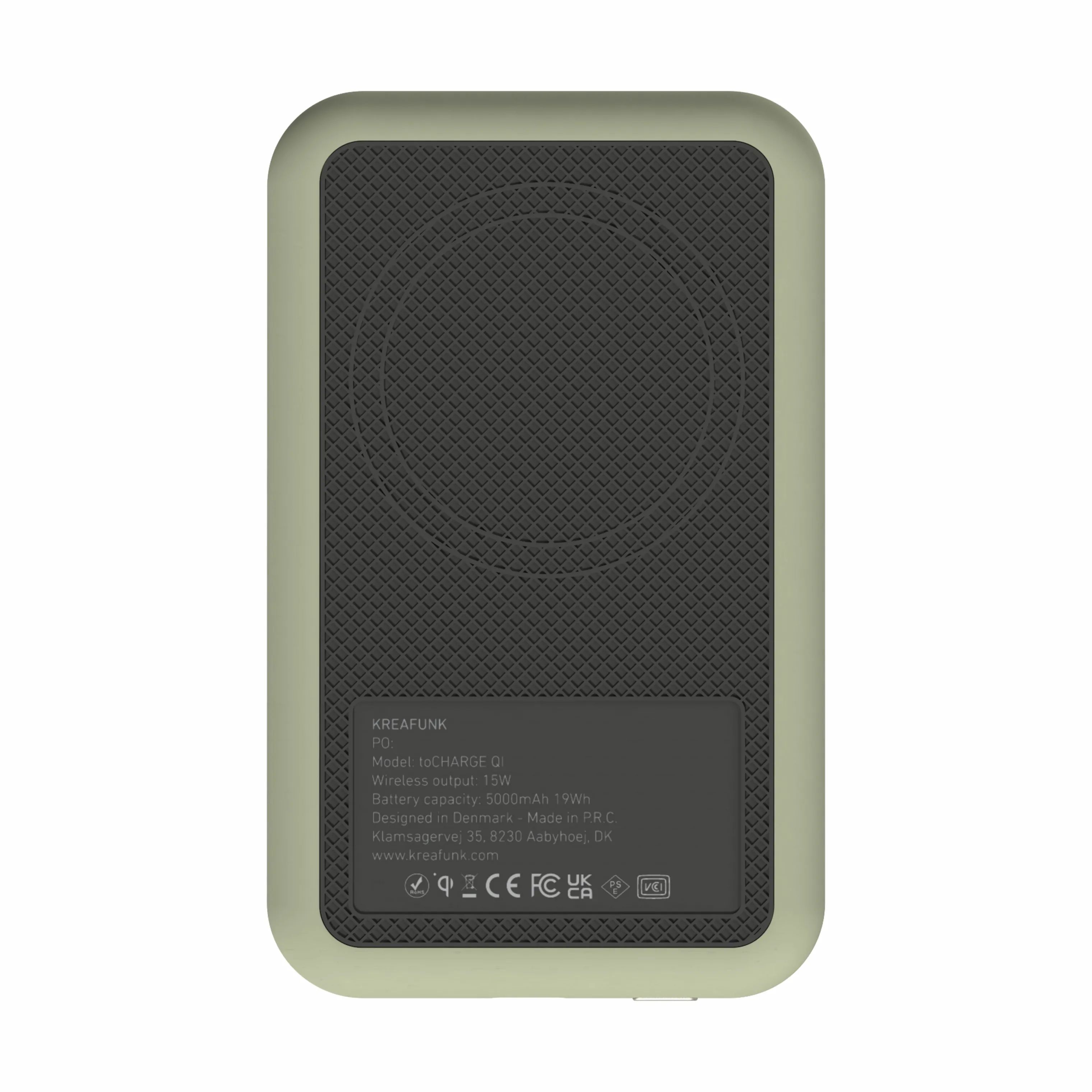 Kreafunk Øvrigt interiør toCHARGE QI Ladestation i Dusty Olive, 3