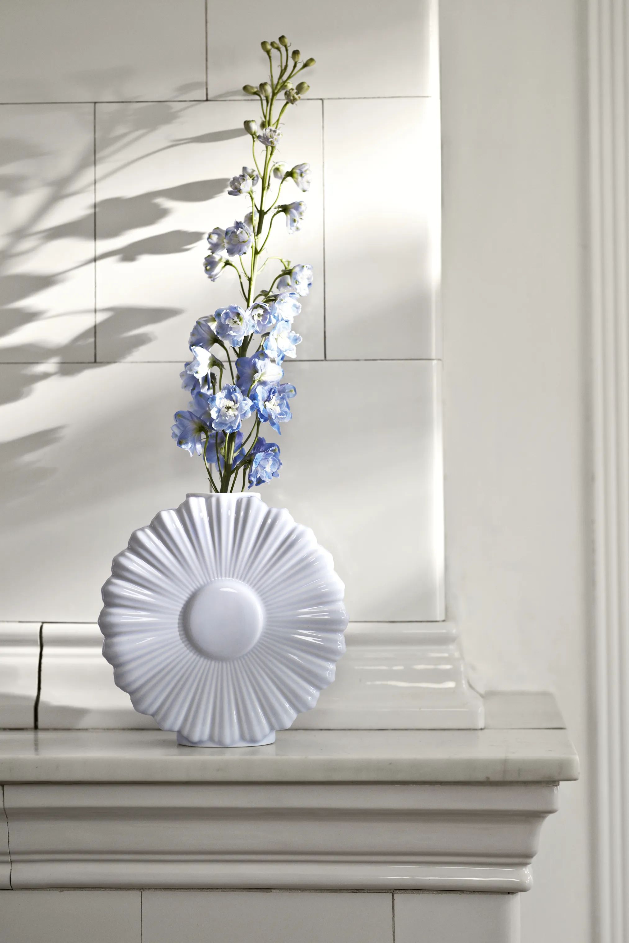 Lyngby Porcelæn Vaser Flower Vase - Marguerit i Hvid, 2