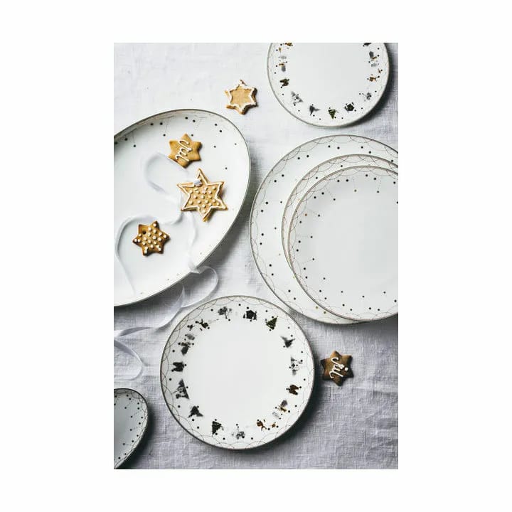 Wik & Walsøe Serveringsfade Julemorgen Girlander Fad i Multifarvet, 24,5 cm, 3