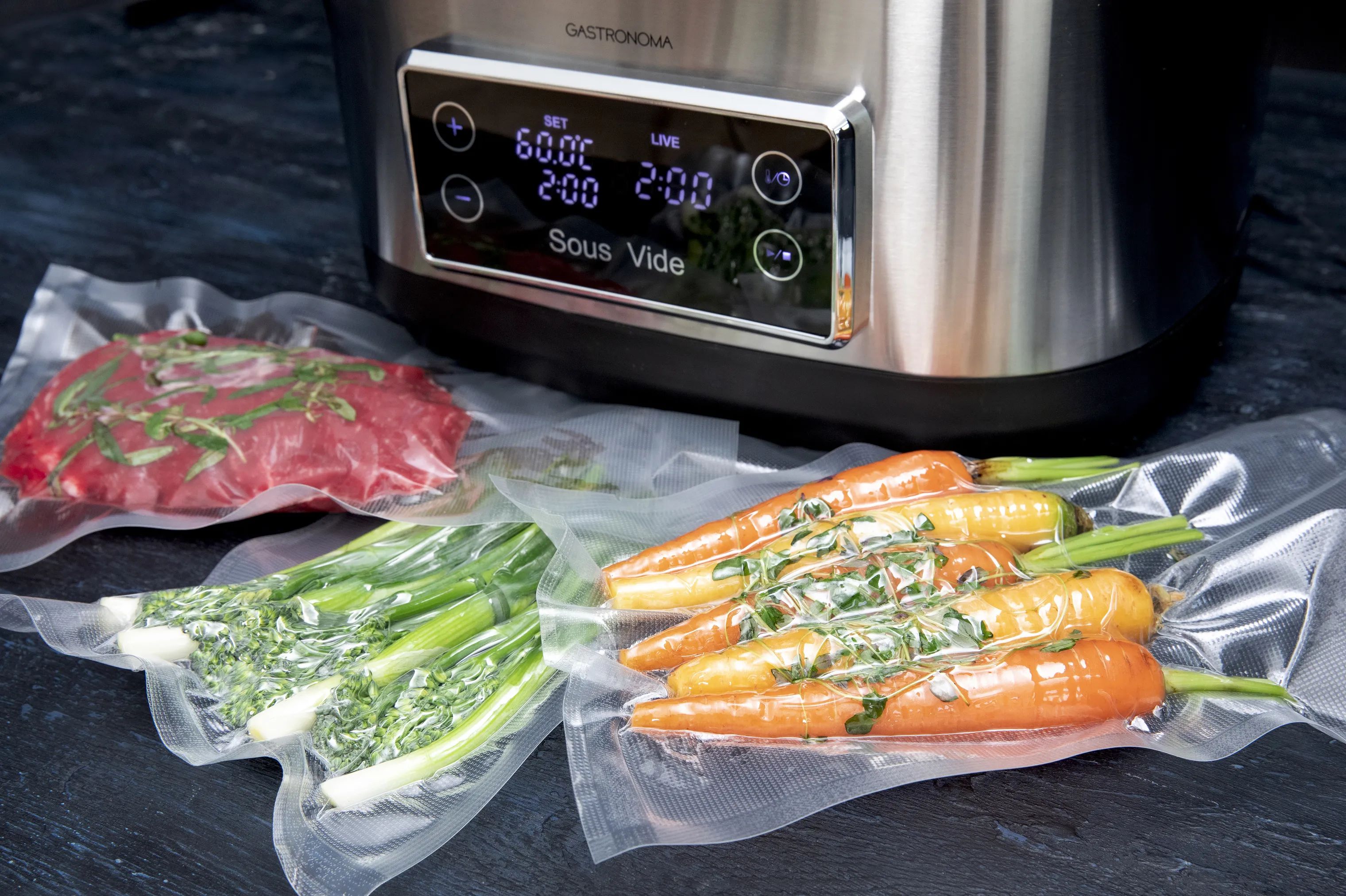 Gastronoma Sous vide kar og tilbehør Sous Vide i stål;sort, 2