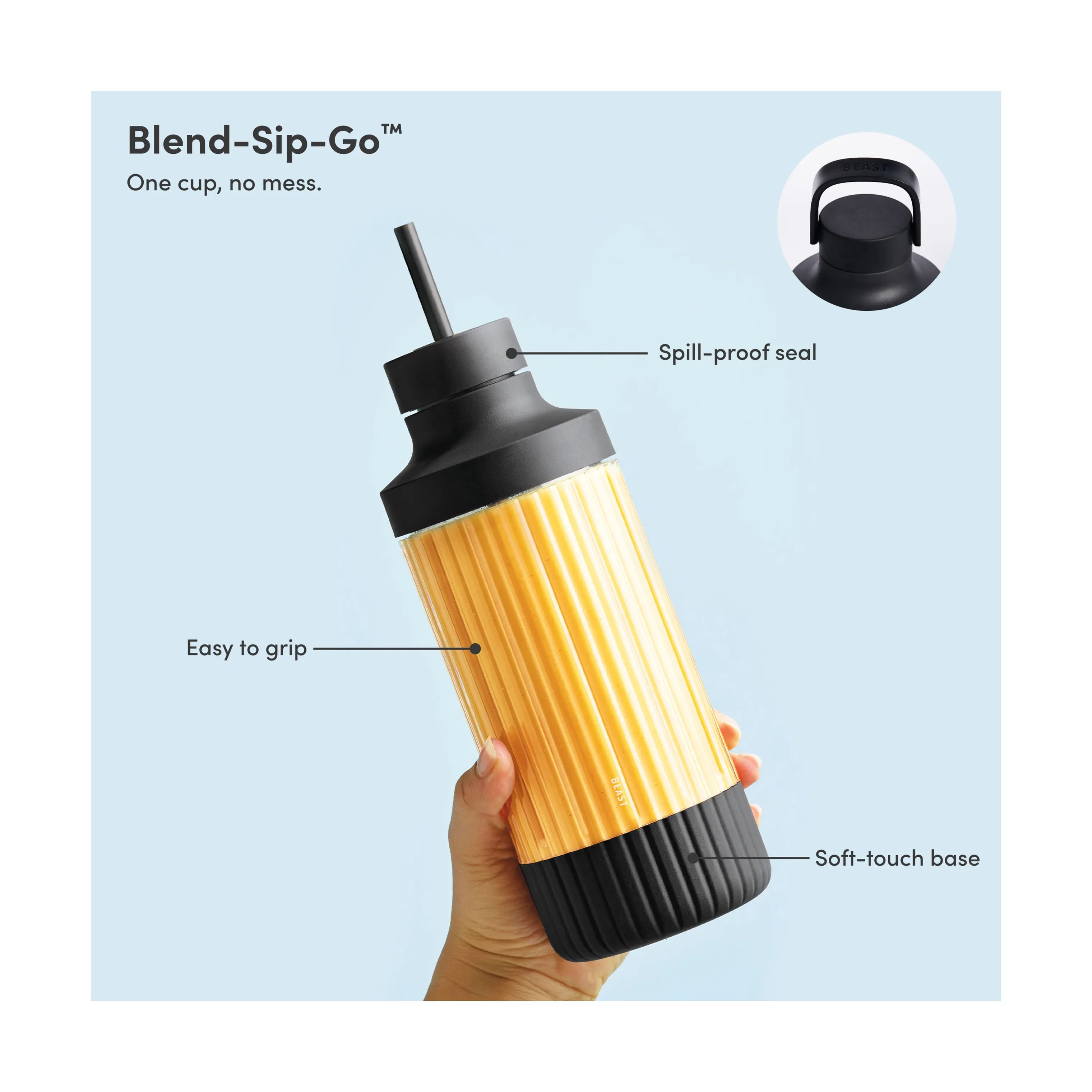 Beast Smoothieblendere Mighty Plus Blender i Carbon black, 3