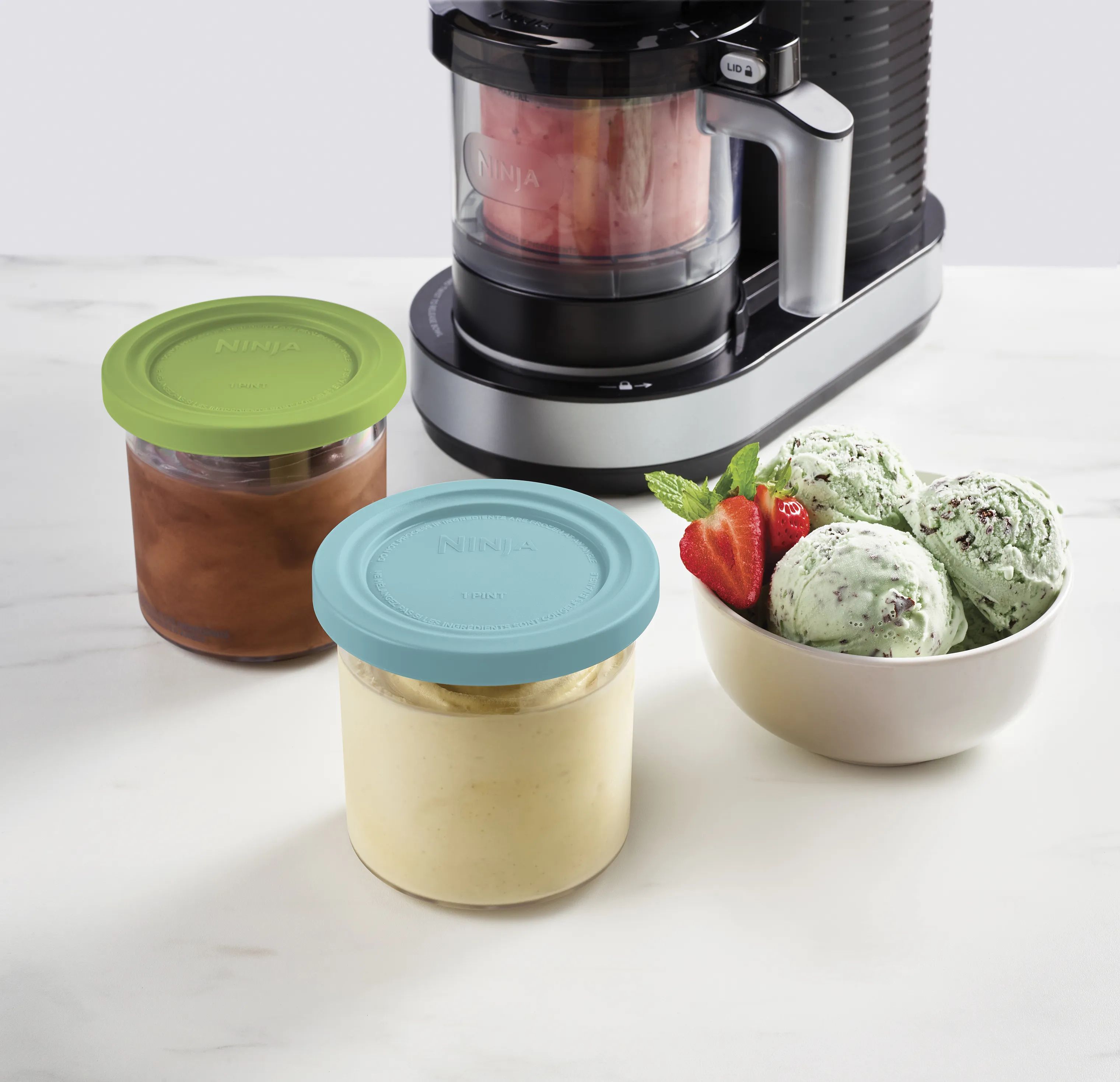 Ninja Opbevaringsglas Creami Bøtte - 4 stk. i Multifarvet, 4 stk., 3
