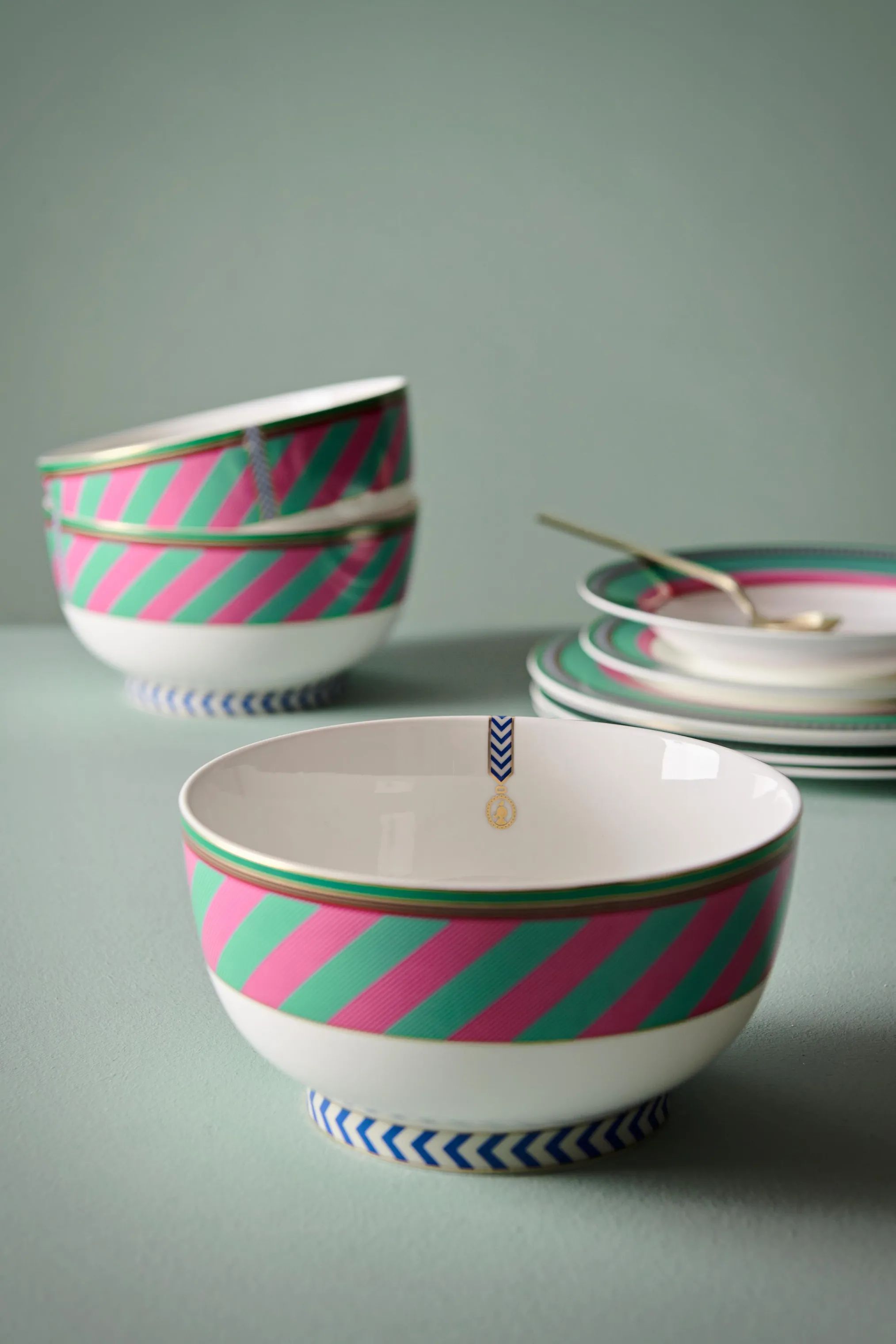PIP Studio Serveringsskåle Pip Chique Serveringsskål i Green, 20,5 cm, 2